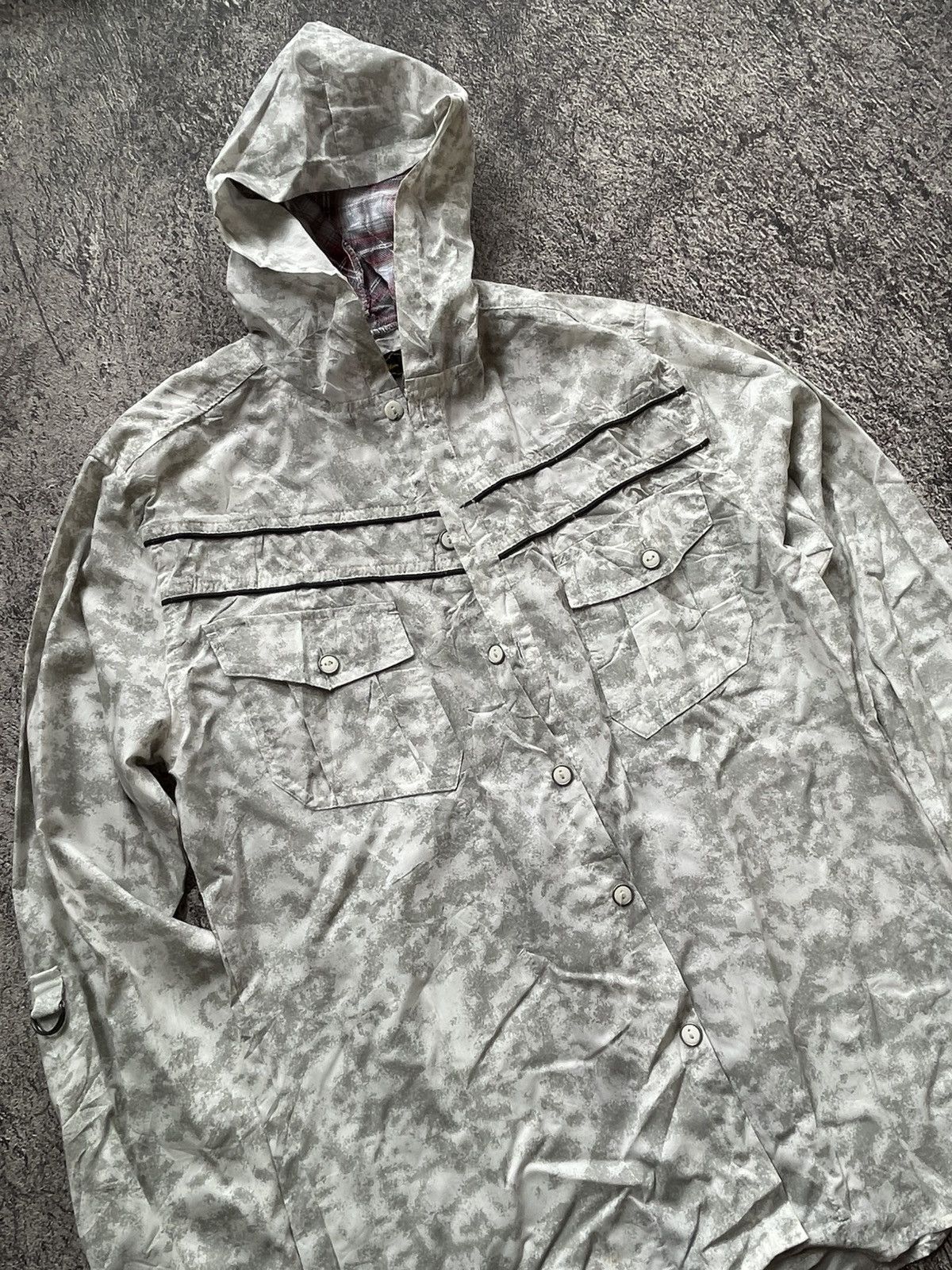 Japanese Brand Y2K 31040 Homme double layer acid wash shirt Size US M / EU 48-50 / 2 - 3 Thumbnail
