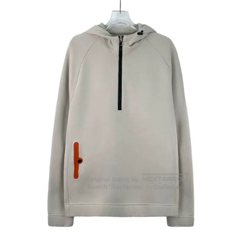 Hermes Hermes Grey Half Zip Hooded Long Sleeve Jacket Size L / US 10 / IT 46 - 1 Thumbnail