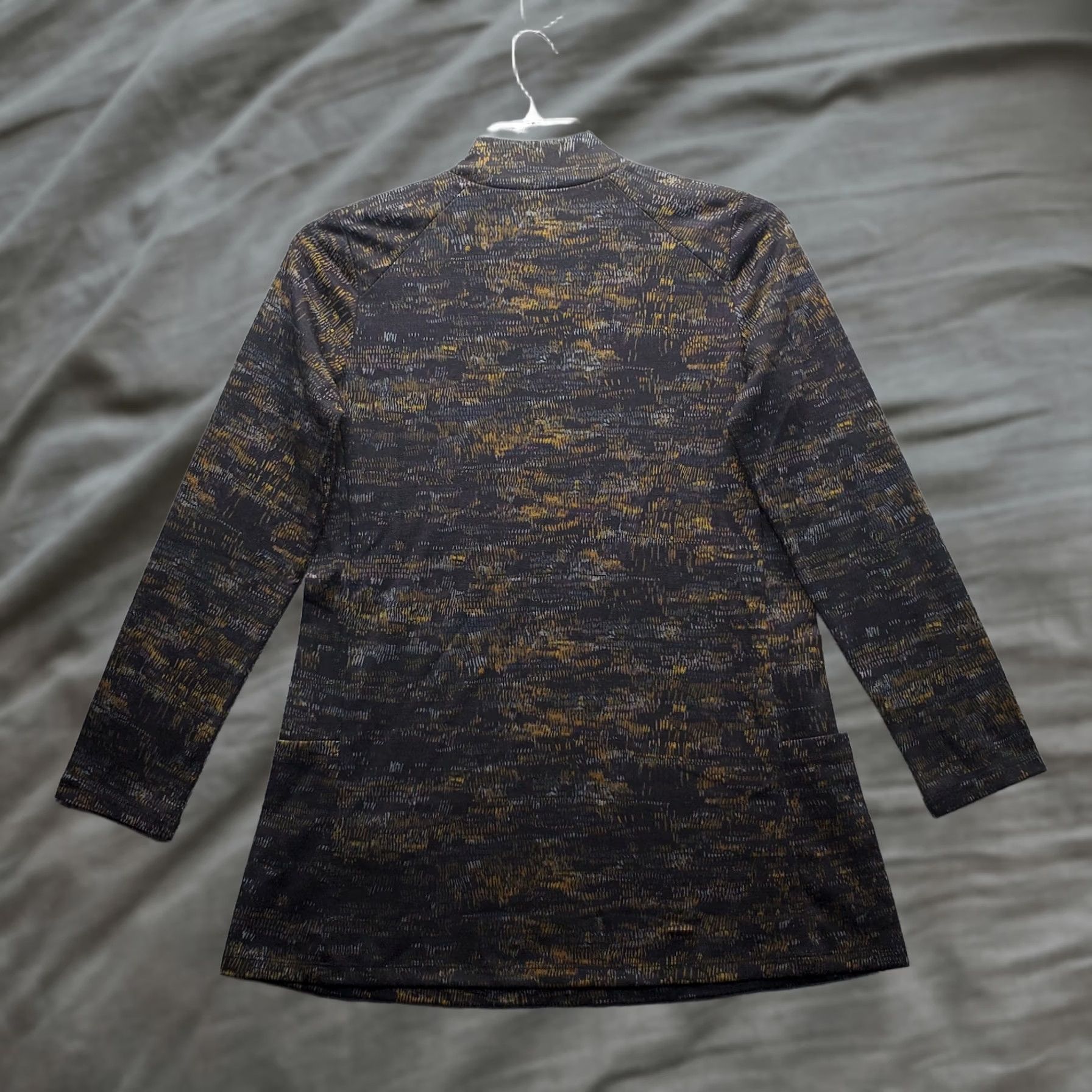 Vintage Susan Graver Weekend Tunic Top Womens XS Multi Geo Print Asymmetrical 1/4 Zip Shirt Size XS / US 0-2 / IT 36-38 - 1 Thumbnail