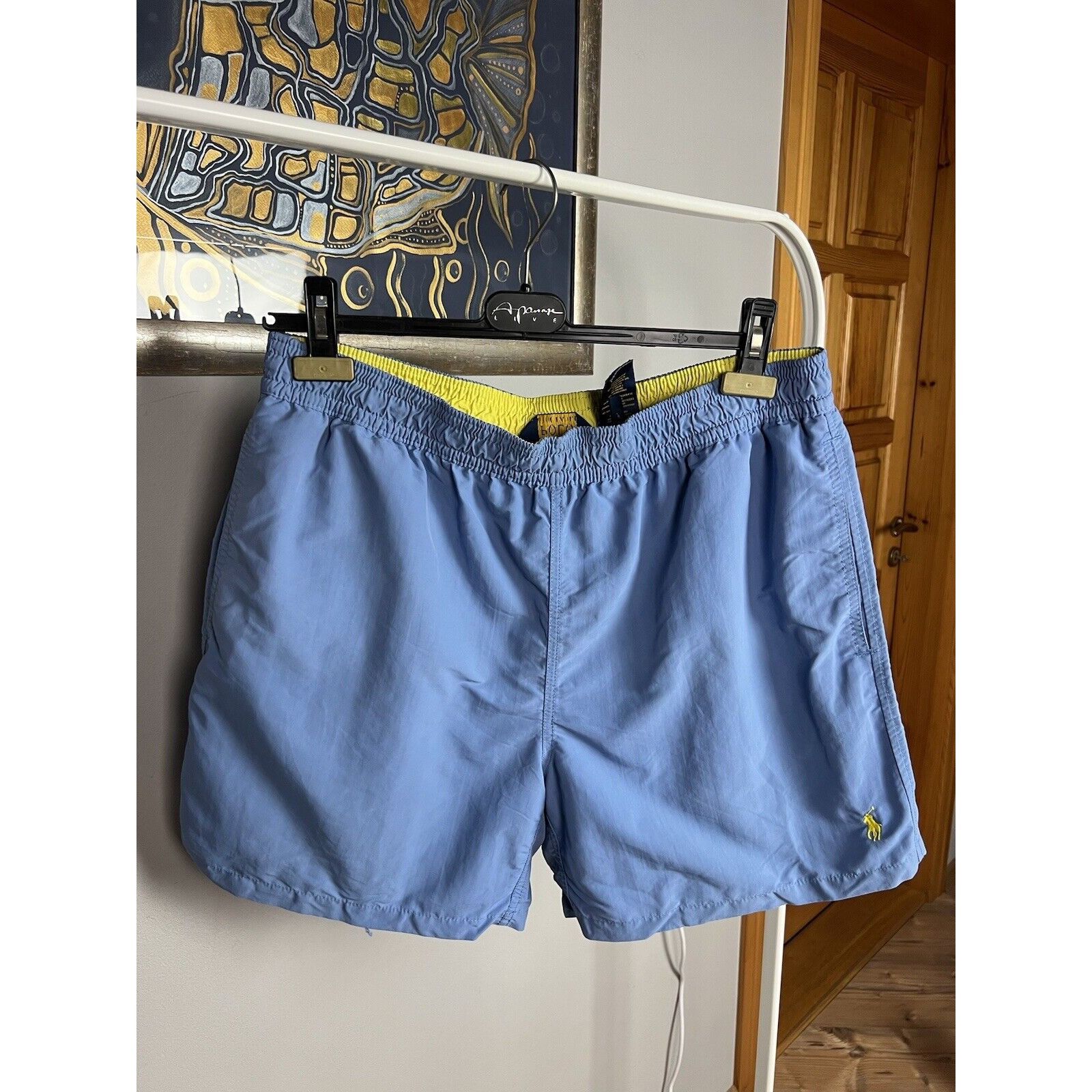 Polo Ralph Lauren Polo Ralph Lauren Men`s Blue Yellow Pool Shorts Size Size US 36 / EU 52 - 1 Thumbnail