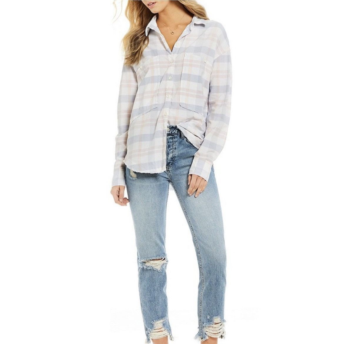 Free People Free People Loveland Plaid Shirt Size XS Size XS / US 0-2 / IT 36-38 - 1 Thumbnail