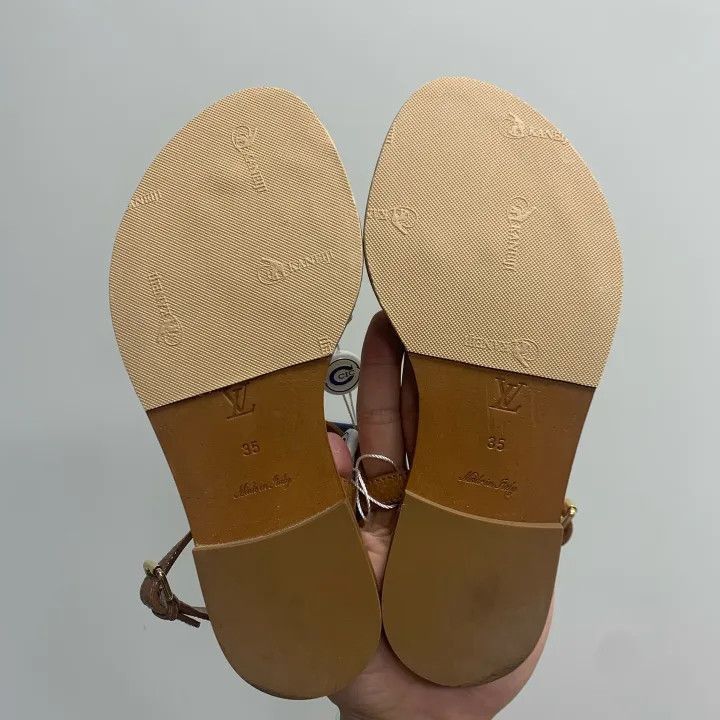 Louis Vuitton Louis Vuitton Brown Leather Casual Sandals for Women -2508 Size US 6 / IT 36 - 8 Thumbnail