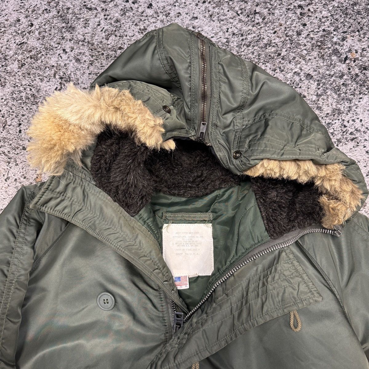 Vintage Vintage 80s USAF N-2B Heavy Flying Hooded Bomber Jacket Size US M / EU 48-50 / 2 - 3 Thumbnail