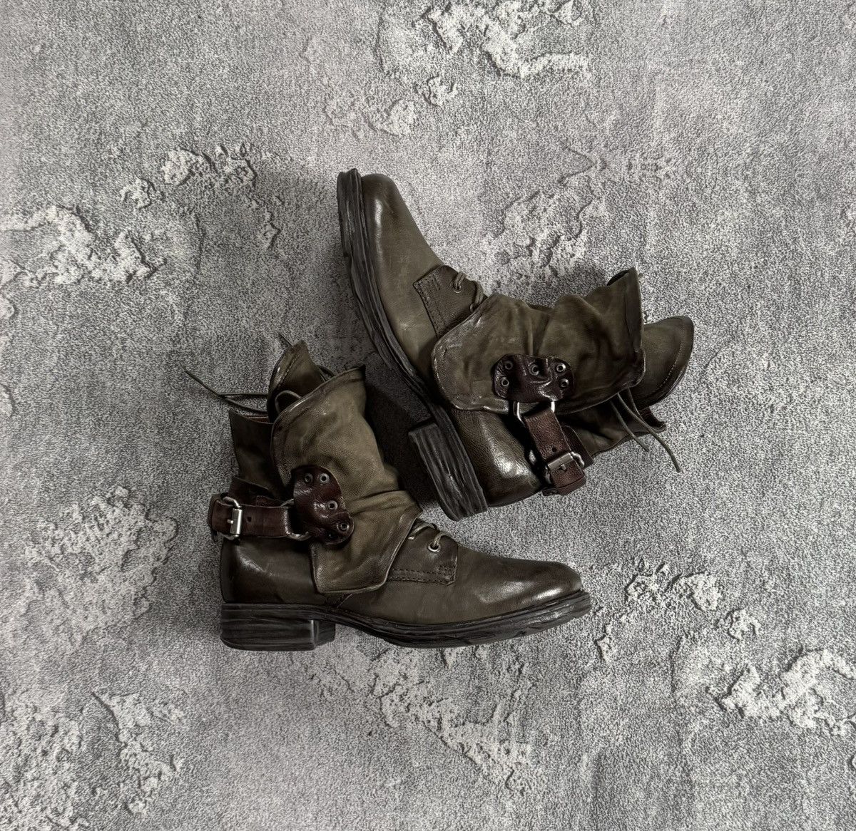 AS98 Airstep 37 leather zip biker shoes boots cowboy