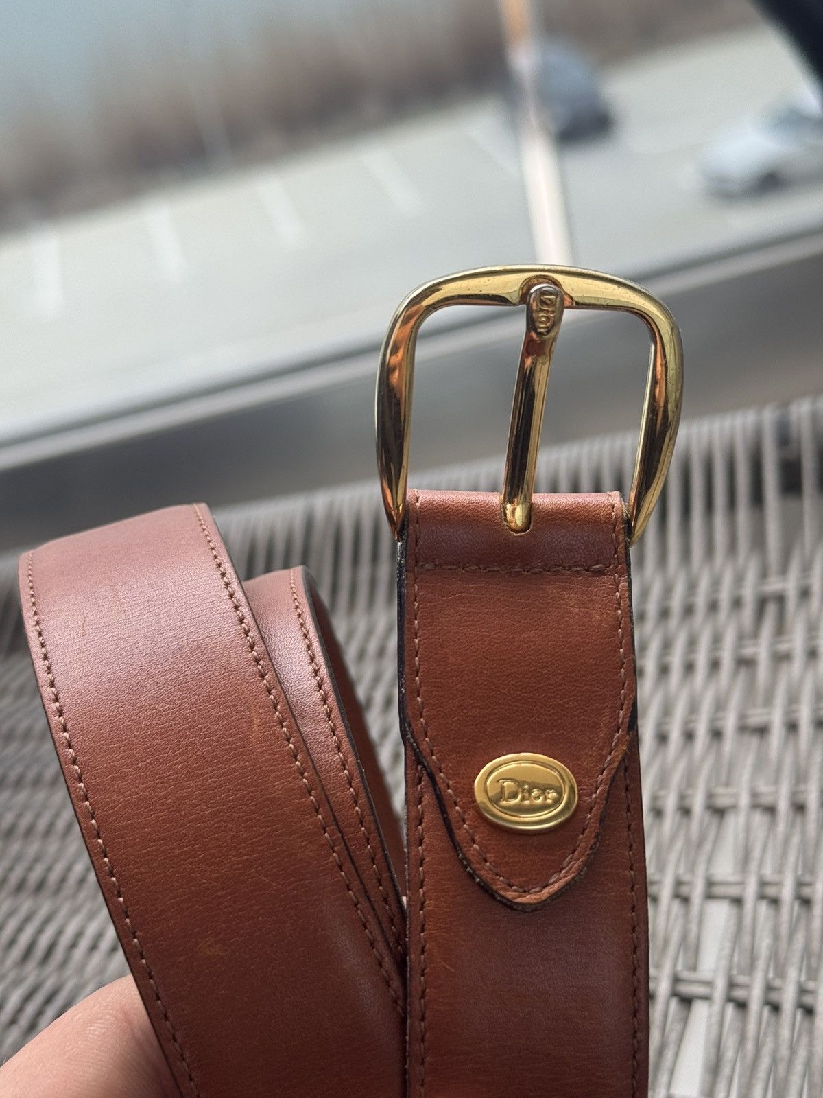 Christian Dior Monsieur Christian Dior Monsieur solid brass belt brown Size 36 - 4 Thumbnail