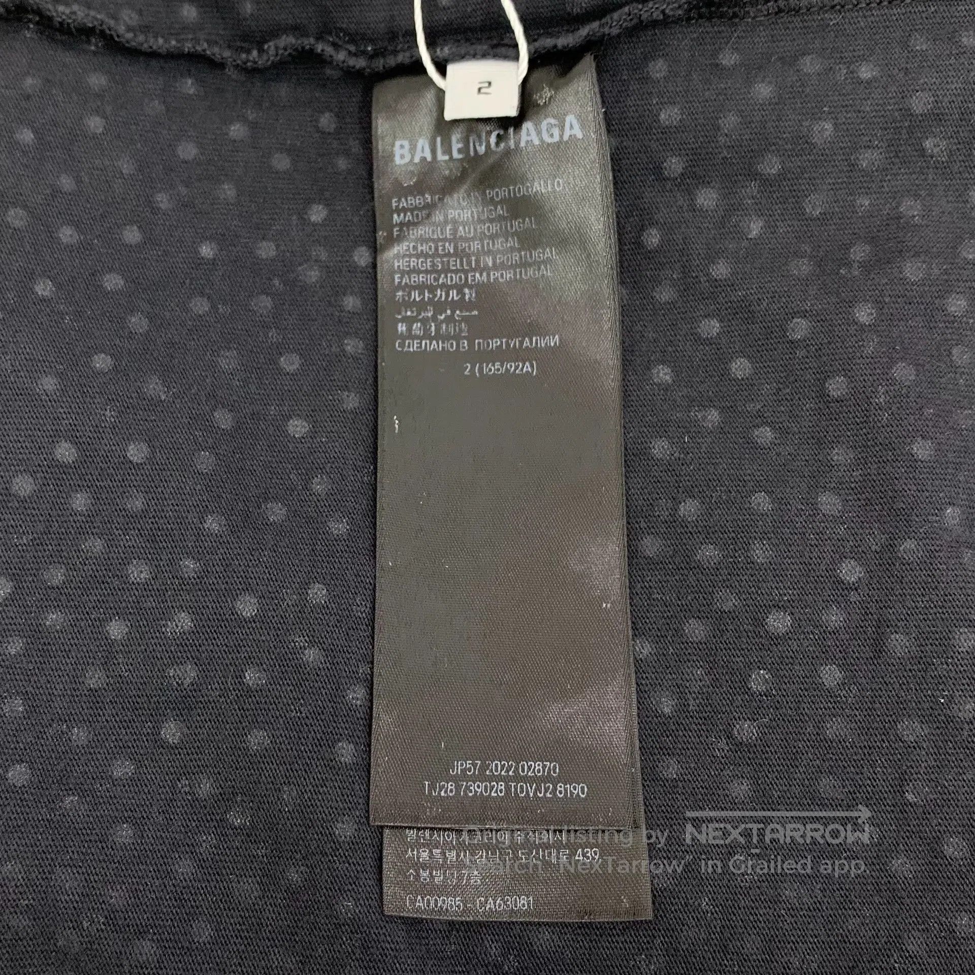 Balenciaga Balenciaga Black cotton round neck short sleeve T-shirt wi Size US M / EU 48-50 / 2 - 6 Thumbnail