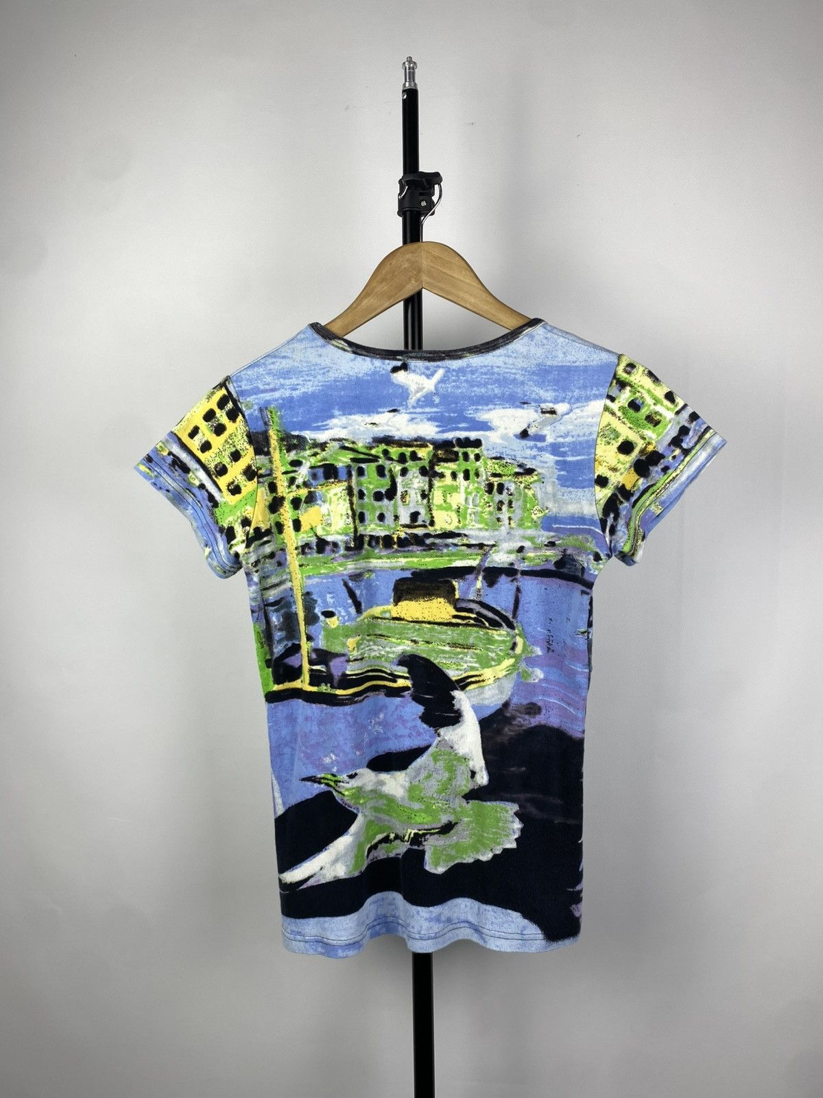 Designer × Jean Paul Gaultier Designer ART Italy All Over Print JPG style T shirt Blouses Size XS / US 0-2 / IT 36-38 - 4 Thumbnail