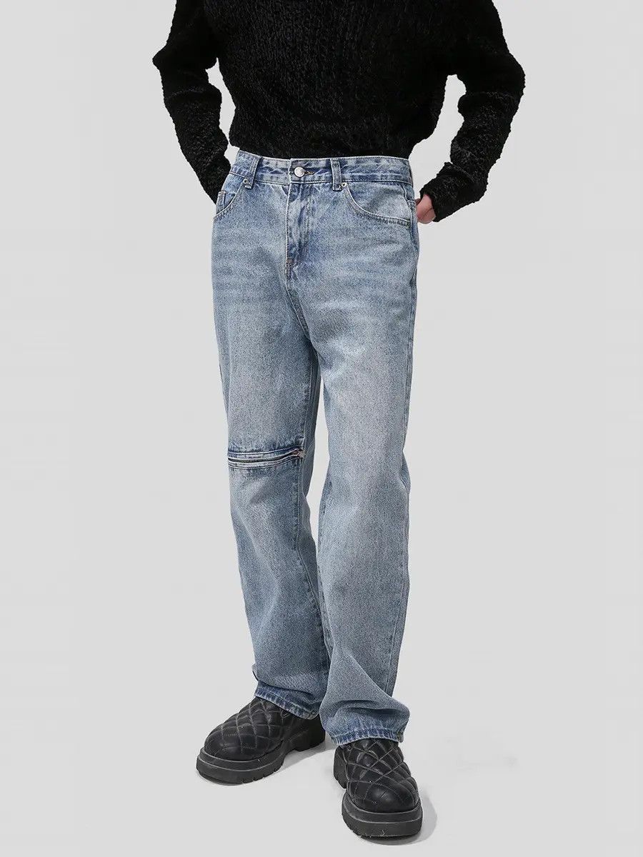 Japanese Brand Retro loose straight leg jeans Size US 32 / EU 48 - 2 Thumbnail