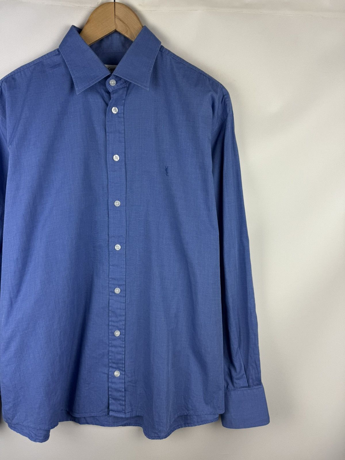 Yves Saint Laurent VTG 90s Yves Saint Laurent Men’s Long Sleeve Button Up Shirt Size US XL / EU 56 / 4 - 3 Thumbnail