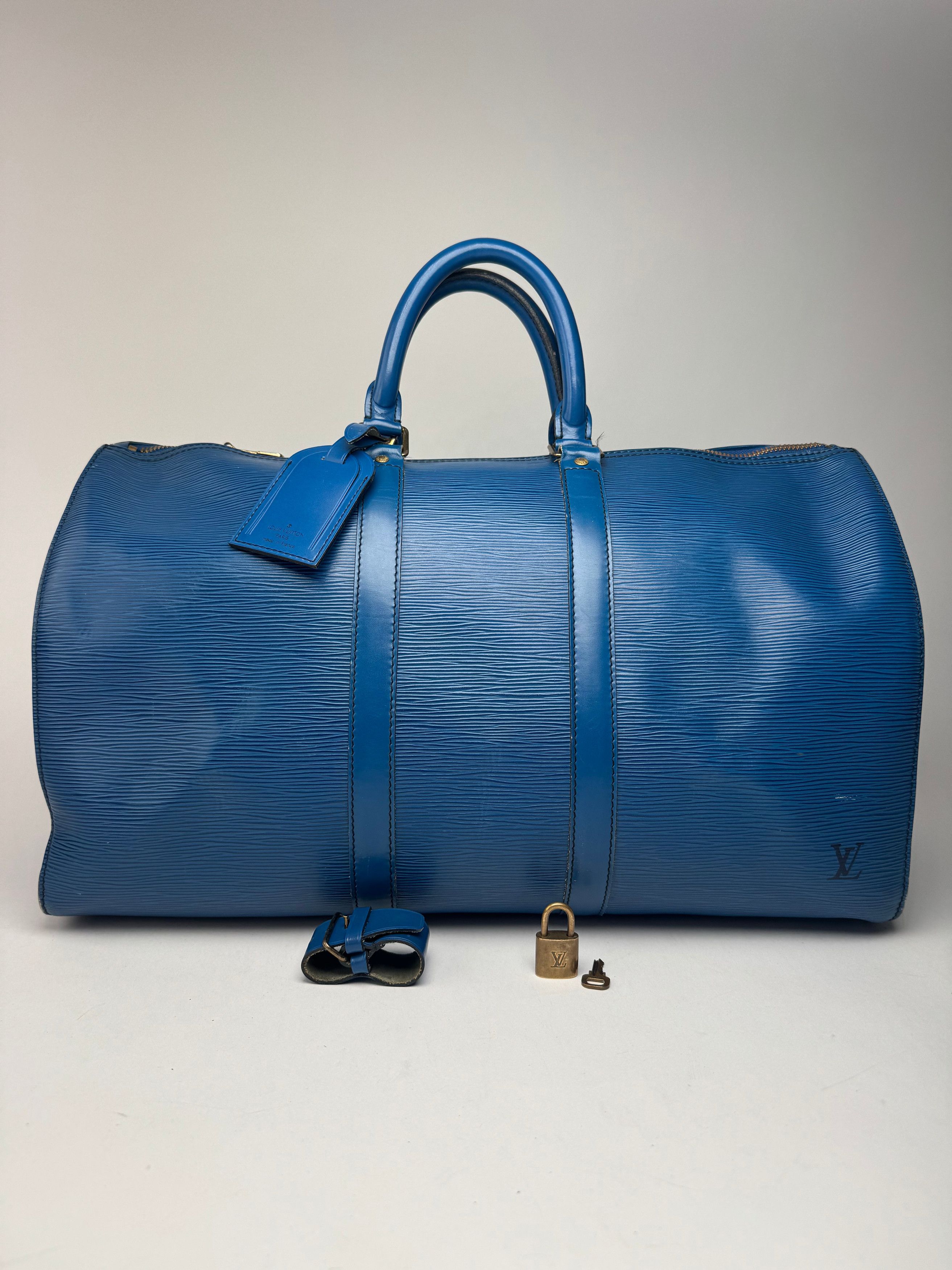 Louis Vuitton Vintage EPI Leather Duffel bag blue Size ONE SIZE - 1 Thumbnail