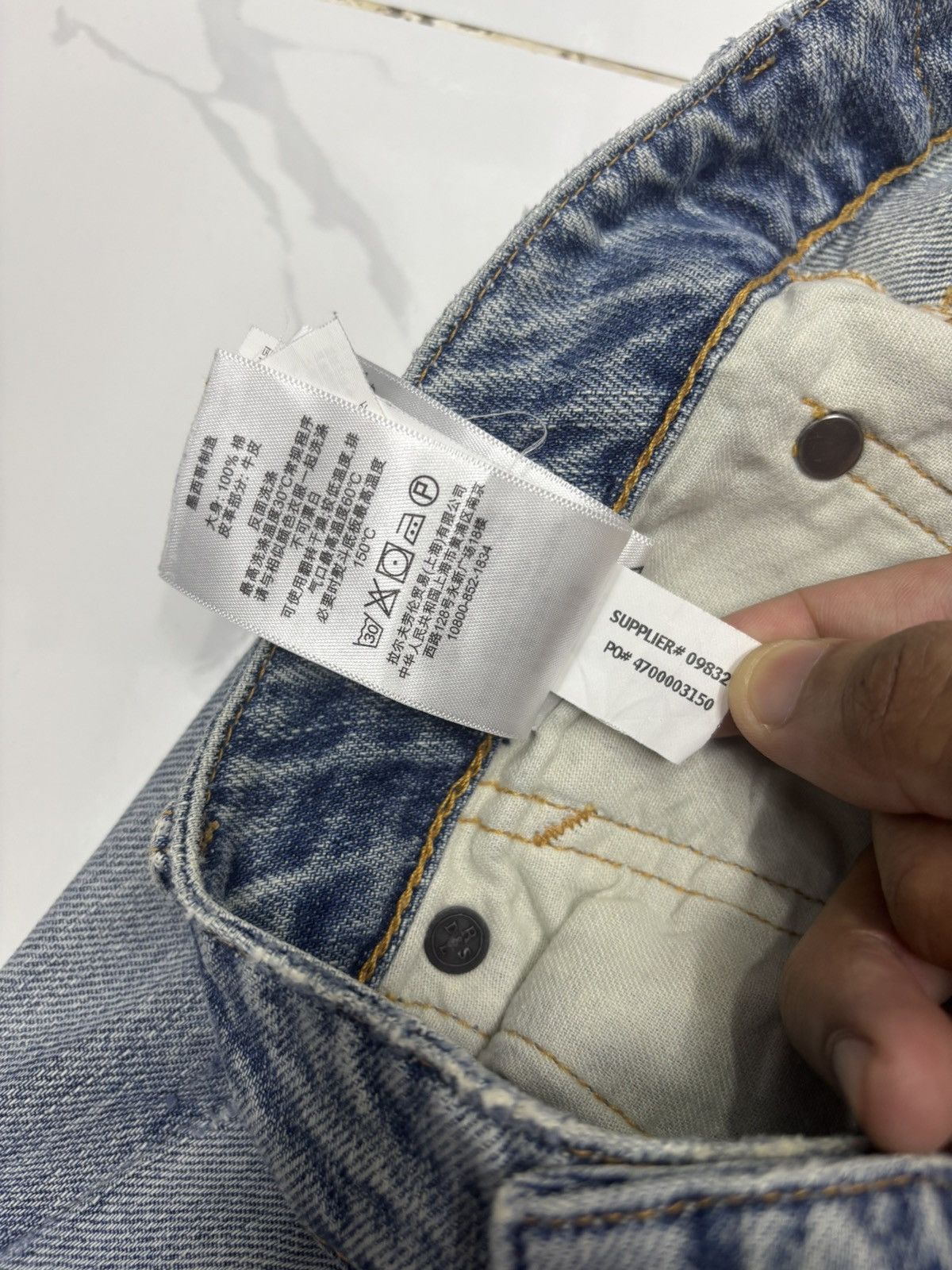 Denim & Supply Ralph Lauren 🔥Denim Supply Ralph Lauren Distressed Sashiko Denim Jeans Size 29" - 12 Thumbnail