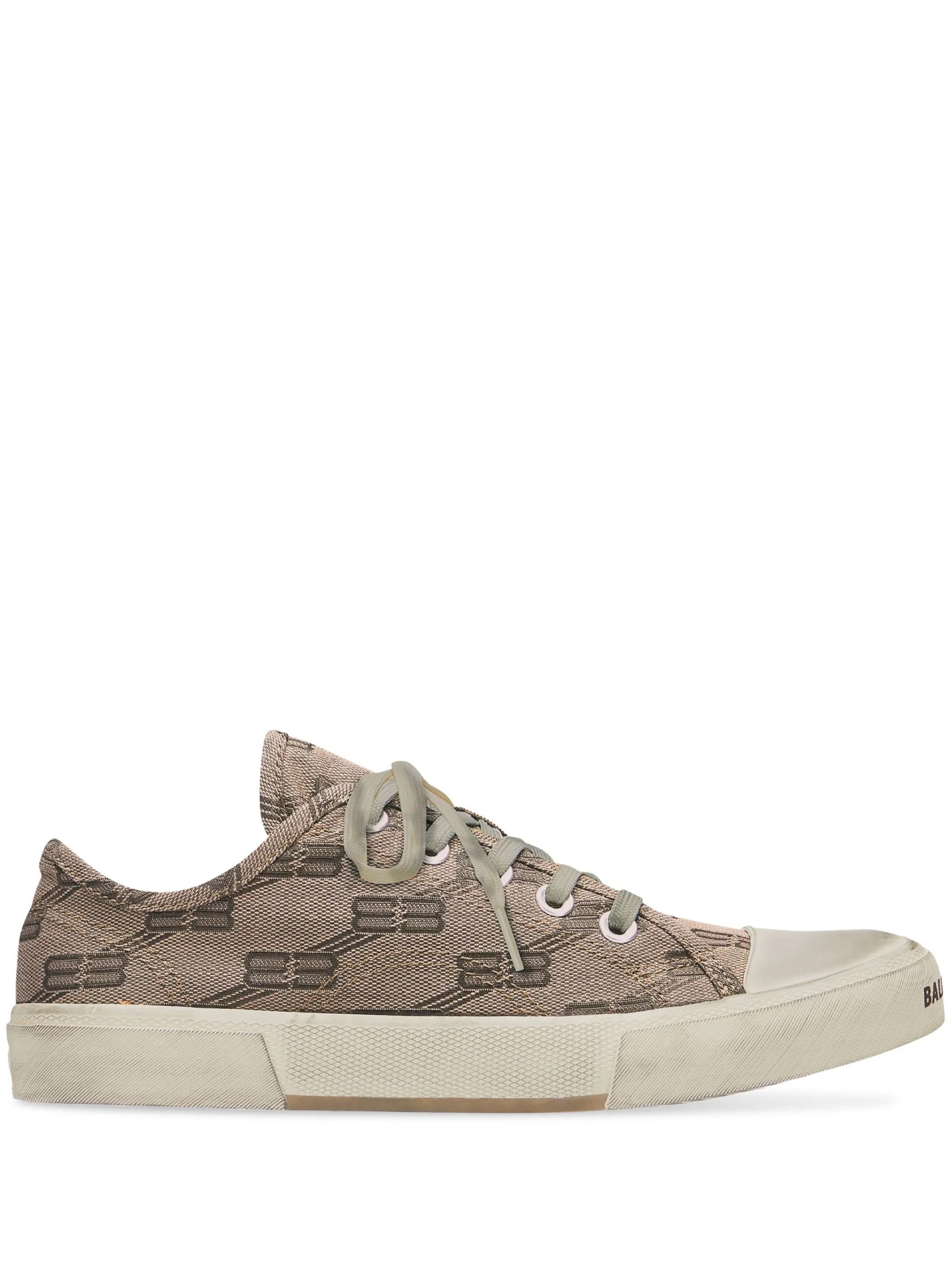 Balenciaga oc11z10624 Paris BB Monogram Sneakers in Beige Size US 11 / EU 44 - 1 Thumbnail