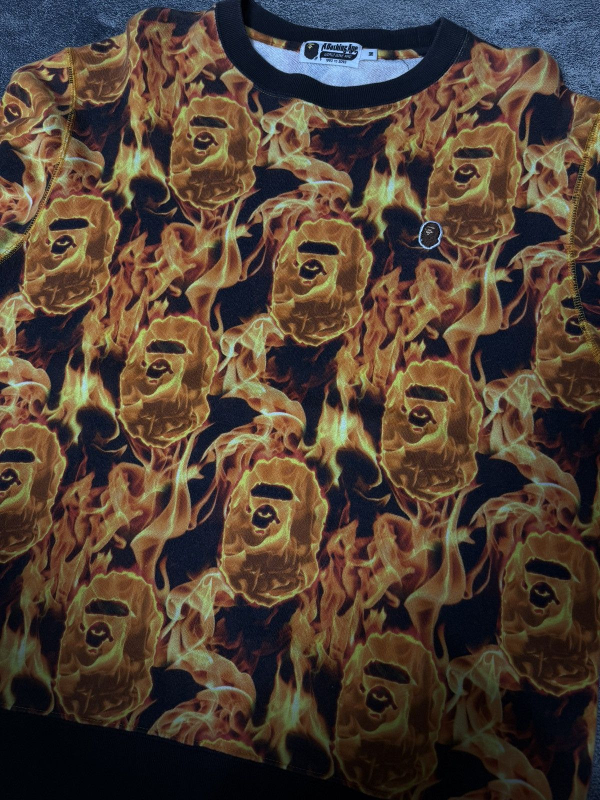 Bape Bape Flame AOP Sweat Shirt Size US M / EU 48-50 / 2 - 4 Thumbnail