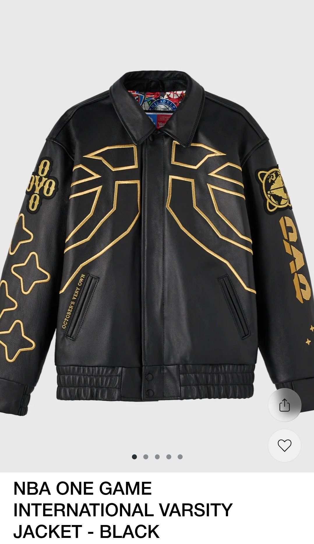 NBA × October's Very Own NBA ONE GAME INTERNATIONAL VARSITY JACKET Size US M / EU 48-50 / 2 - 11 Thumbnail