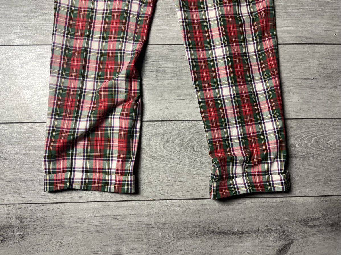 Lacoste Lacoste Pants Pleated Tartan Red Green trousers Made France Size US 36 / EU 52 - 3 Thumbnail