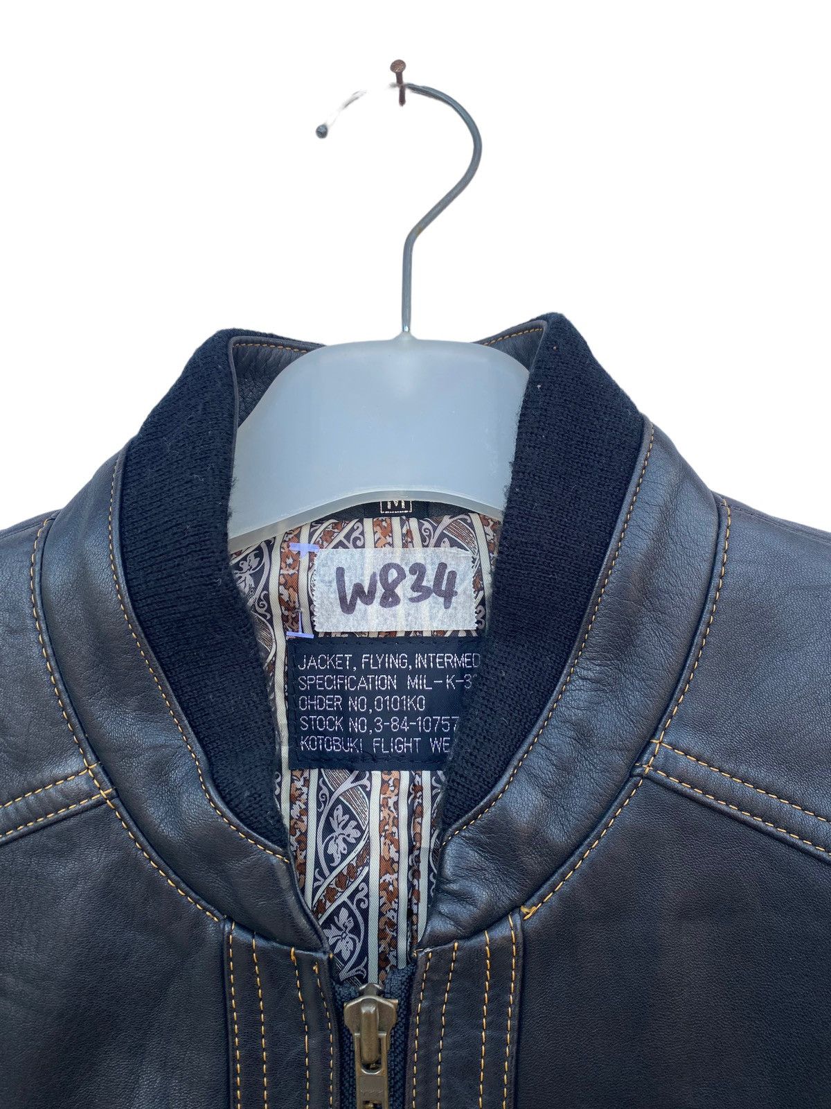 Japanese Brand Vintage Kotobuki Japan Leather Bomber Jacket Size US M / EU 48-50 / 2 - 6 Thumbnail
