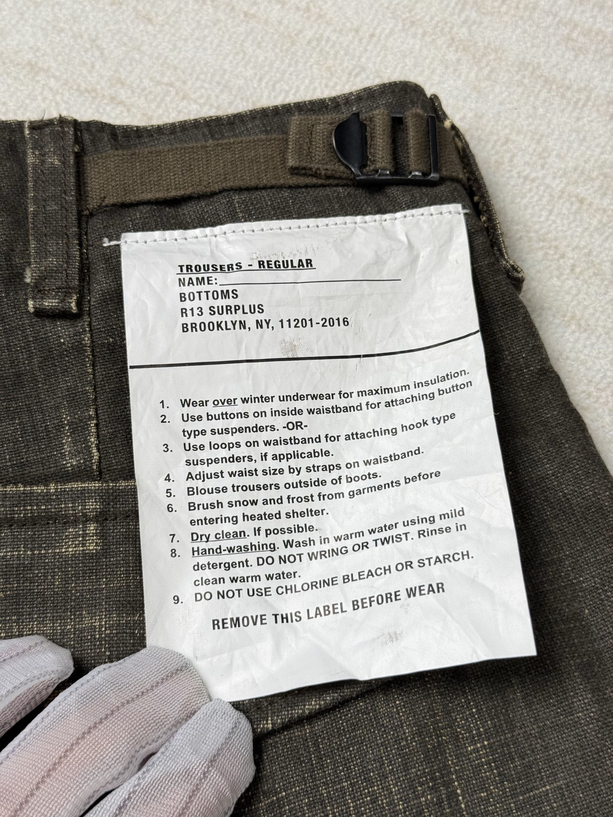 R13 UNWORN* R13 MARK MILITARY CARGO PANTS - BLACK CANVAS Size US 30 / EU 46 - 10 Thumbnail