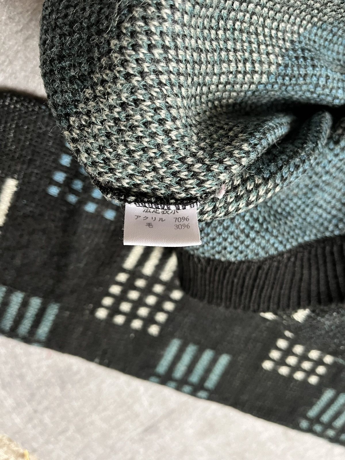 Japanese Brand Inter State Geometric Pattern Knit Sweater Size US M / EU 48-50 / 2 - 6 Thumbnail