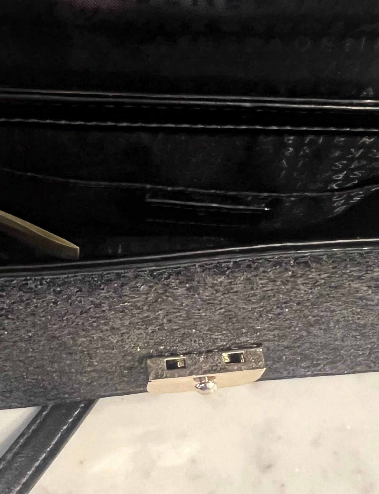 Kate Spade Kate Spade Sunset Lane Eden Black Glitter Crossbody Purse Size ONE SIZE - 6 Thumbnail
