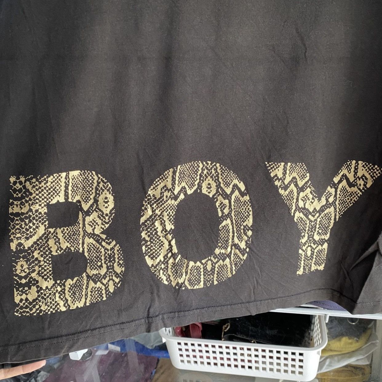 Boy London Boy London Snakeskin Spellout Eagle Logo T-Shirt Black Size US L / EU 52-54 / 3 - 5 Thumbnail