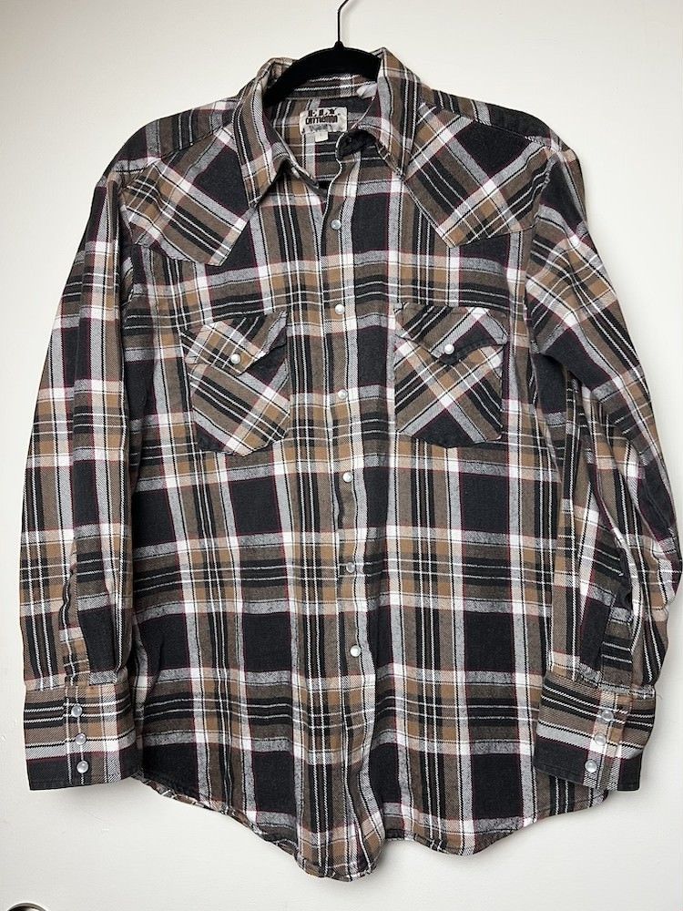 Vintage Vintage 1980's-1990's Ely Cattleman Button Up Flannel Size US L / EU 52-54 / 3 - 2 Thumbnail
