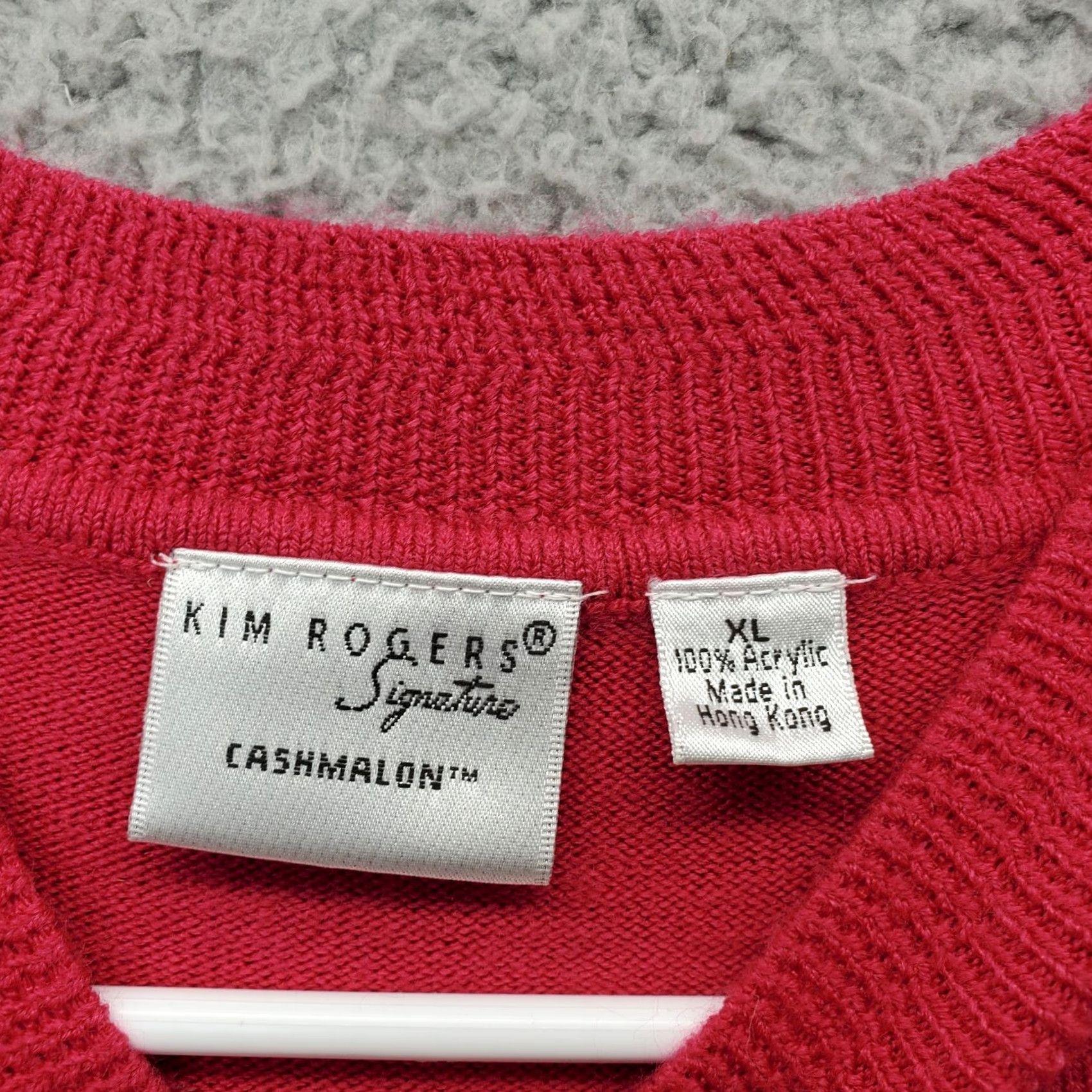 Vintage Kim Rogers Signature Cashmalon Sweater Women Size XL Pink Crew Neck Long Sleeve Size XL / US 12-14 / IT 48-50 - 6 Thumbnail