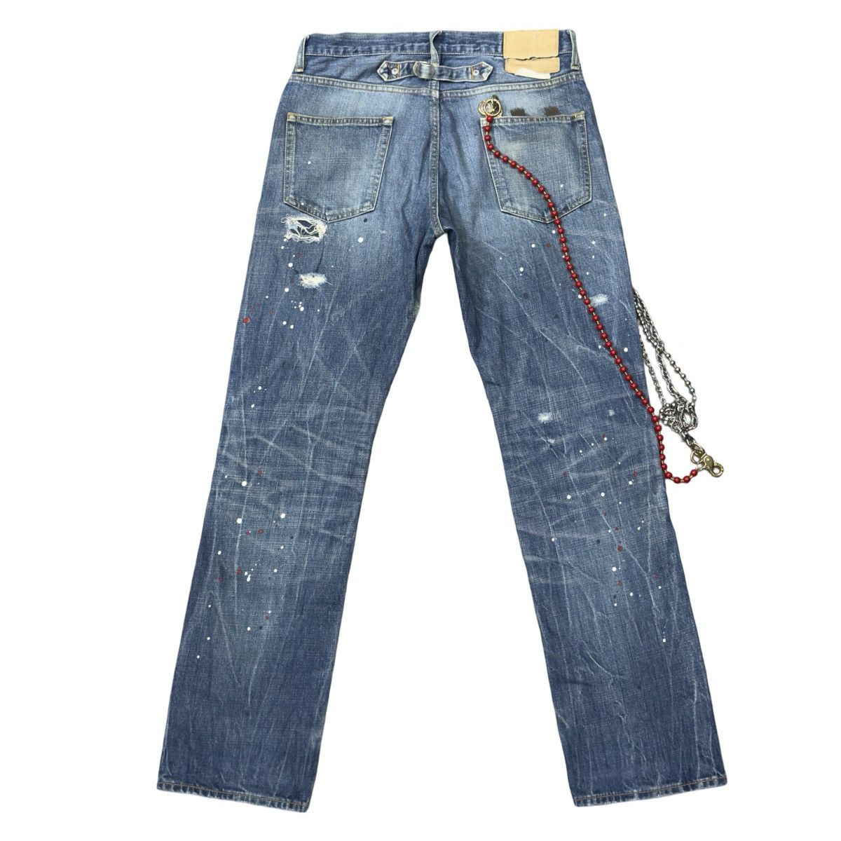 Sophnet. hiroshi fujiwara x sophnet distressed denim jeans Size US 32 / EU 48 - 12 Thumbnail