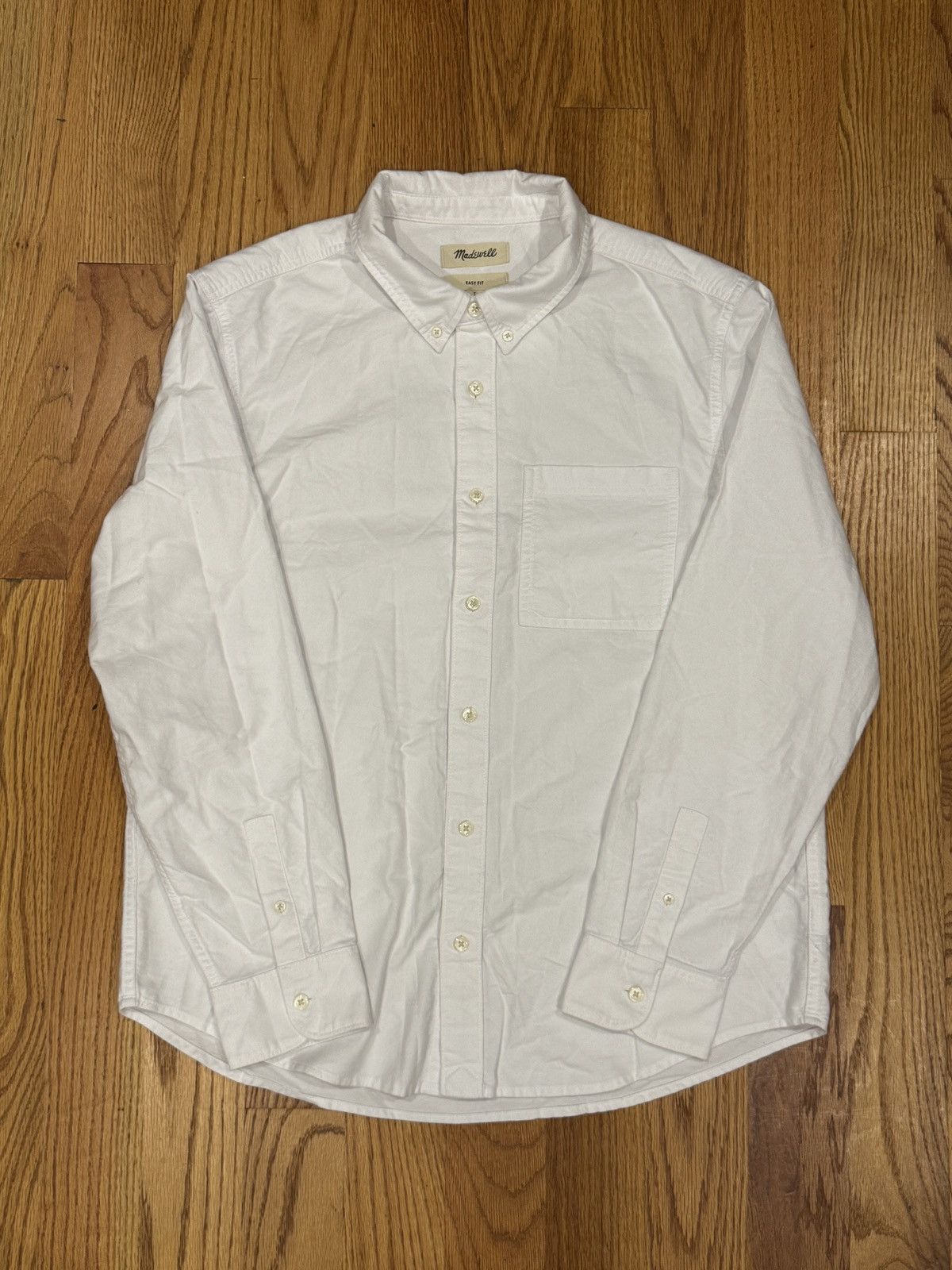 Madewell Madewell Easy Fit White Button Up Size US L / EU 52-54 / 3 - 1 Thumbnail