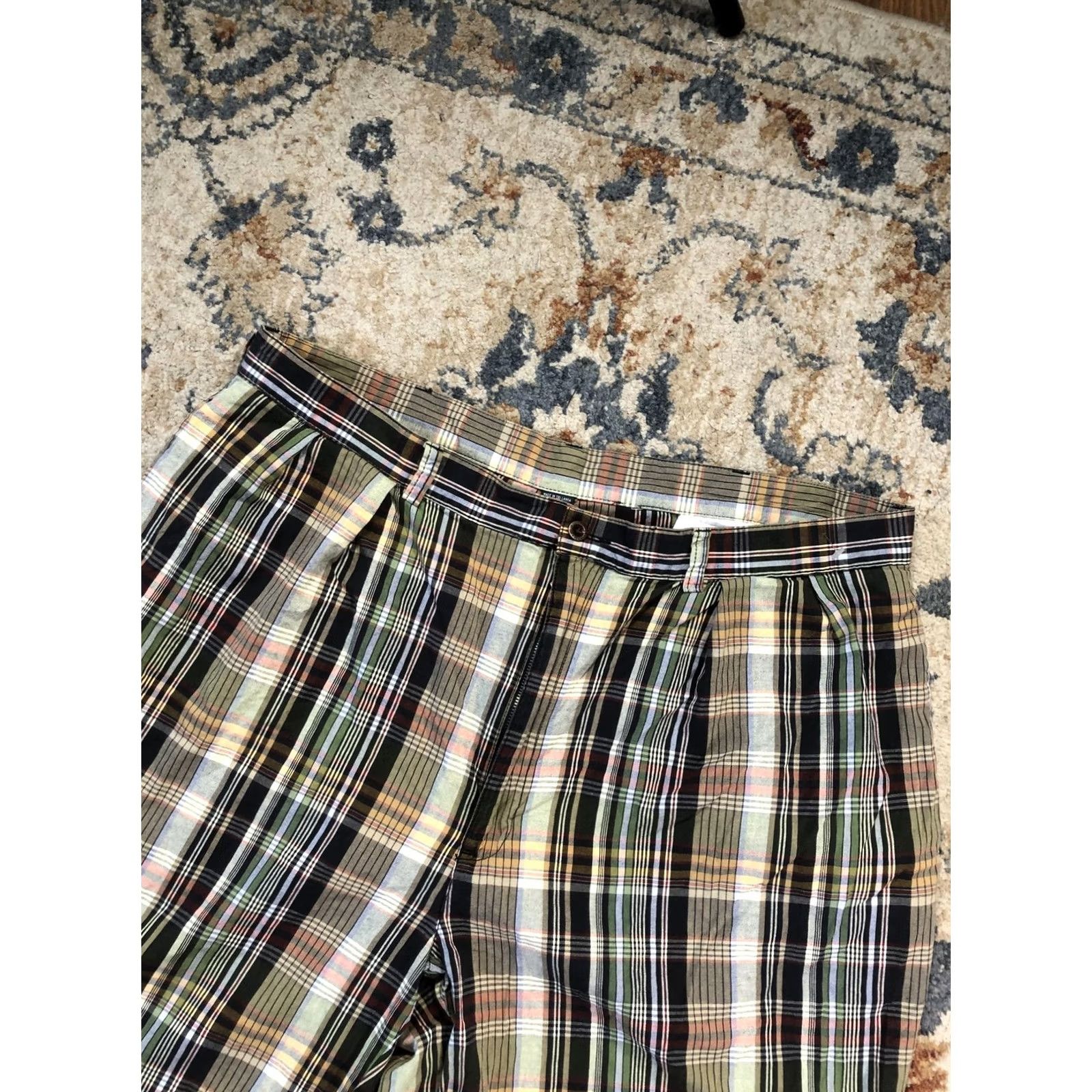 Polo Ralph Lauren Polo Ralph Lauren Shorts Mens 42 Multicolor Plaid Tyler Chino Pleated 9 Inseam Size US XL / EU 56 / 4 - 6 Thumbnail