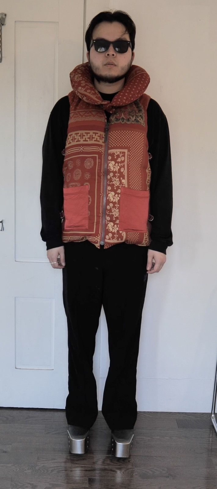Visvim Visvim P.F.D Silk puffer down bandana vest Size US XXL / EU 58 / 5 - 25 Thumbnail