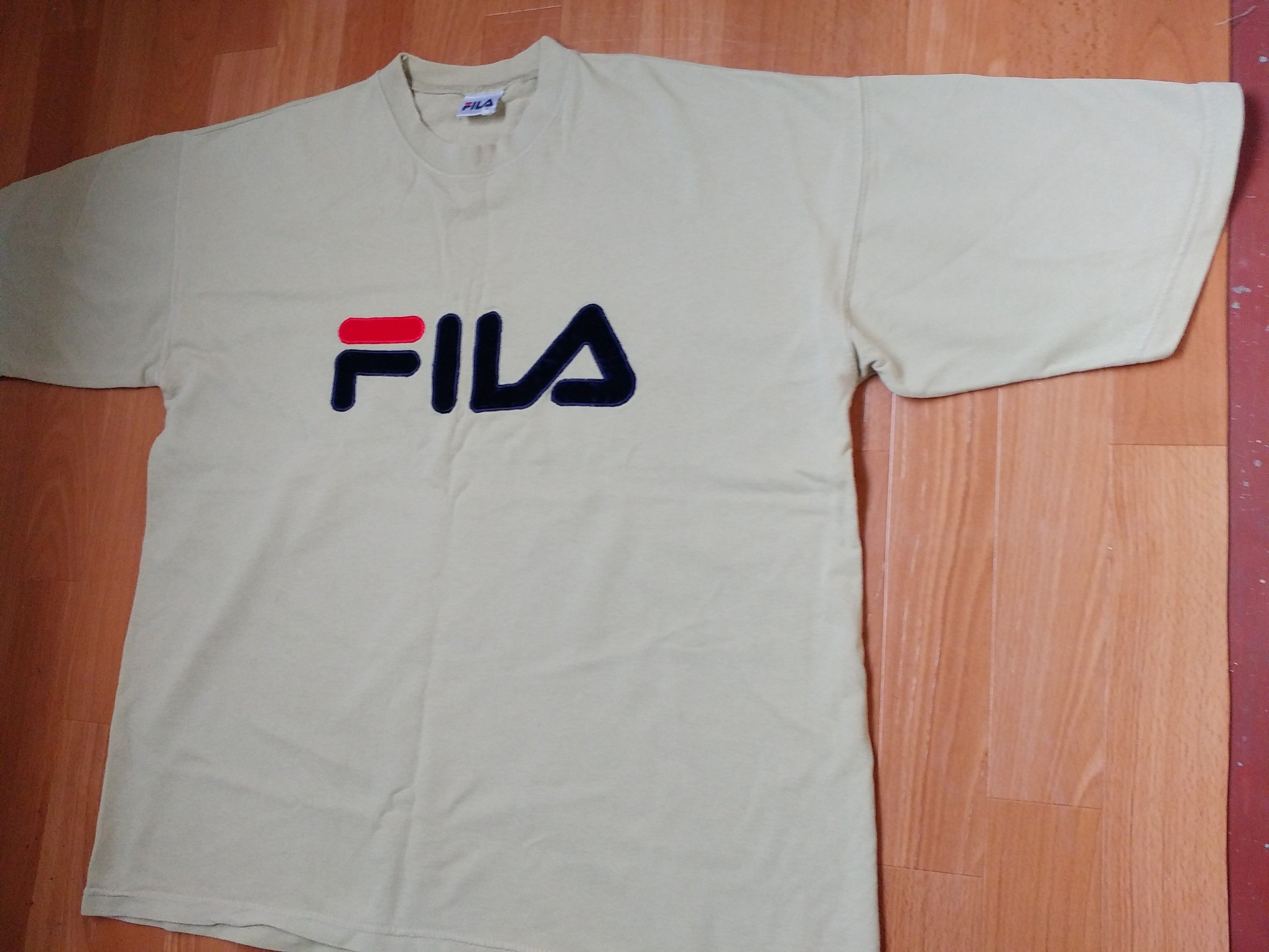 Fila FILA t-shirt, beige vintage basketball jersey 90s hip hop XL Size US XL / EU 56 / 4 - 3 Thumbnail