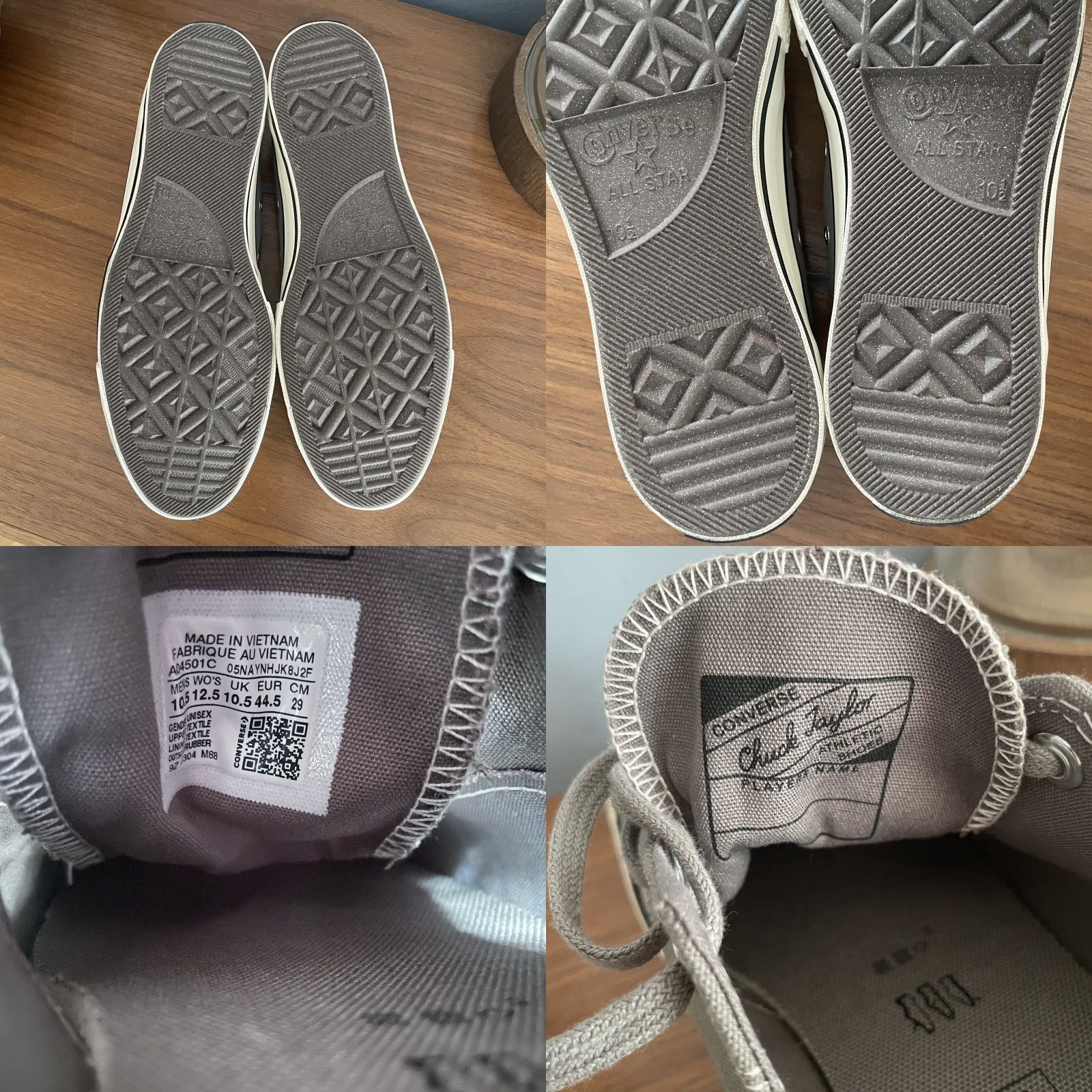Converse VINTAGE Converse Chuck 70 Crafted Bandanna Woven Ollie Patch Grey M 10.5 / W 12.5 Mens Sneakers Size US 11 / EU 44 - 8 Thumbnail