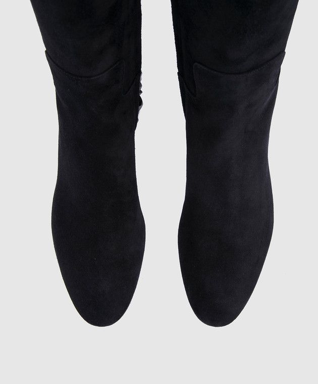 Dolce & Gabbana o1y0925 Suede Boots in Black Size US 4 / IT 34 - 4 Thumbnail