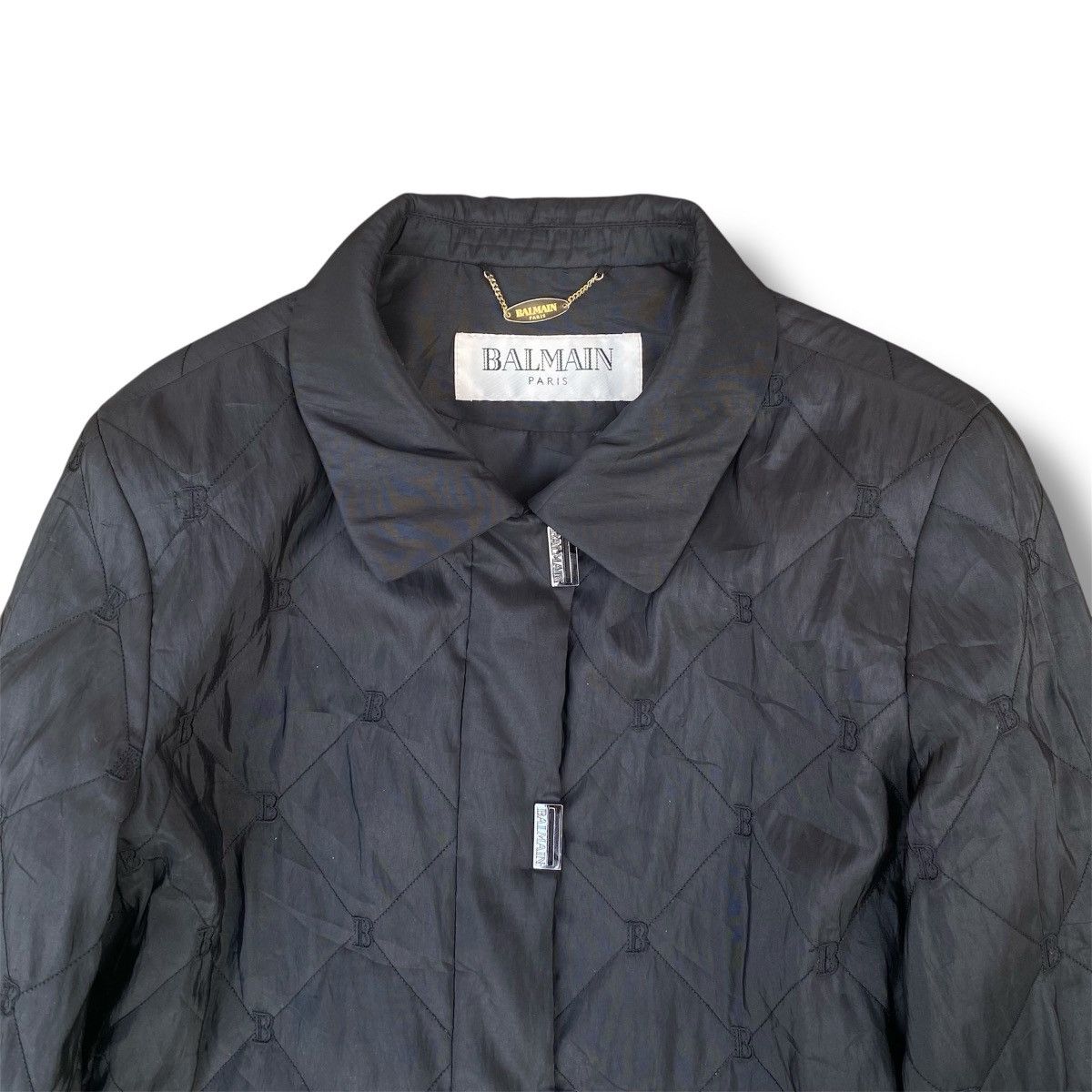 Balmain Vintage 90s Balmain Paris Quilted Jacket. #G4 Size M / US 6-8 / IT 42-44 - 2 Thumbnail