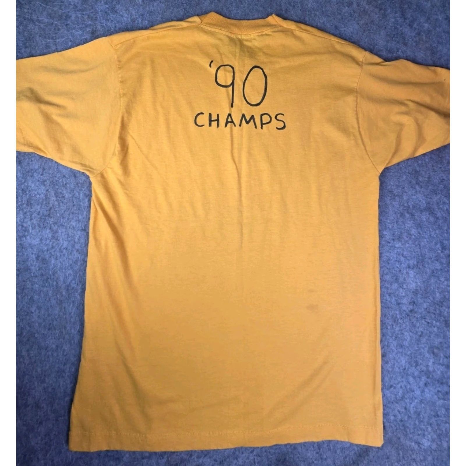 Vintage VINTAGE Michigan T Shirt Single Stitch XL USA 1990 Screen Stars Unisex Adults Short Sleeve Yellow USA Shirt Stitched Family Reunion 1990s Men Women Size US XL / EU 56 / 4 - 5 Thumbnail