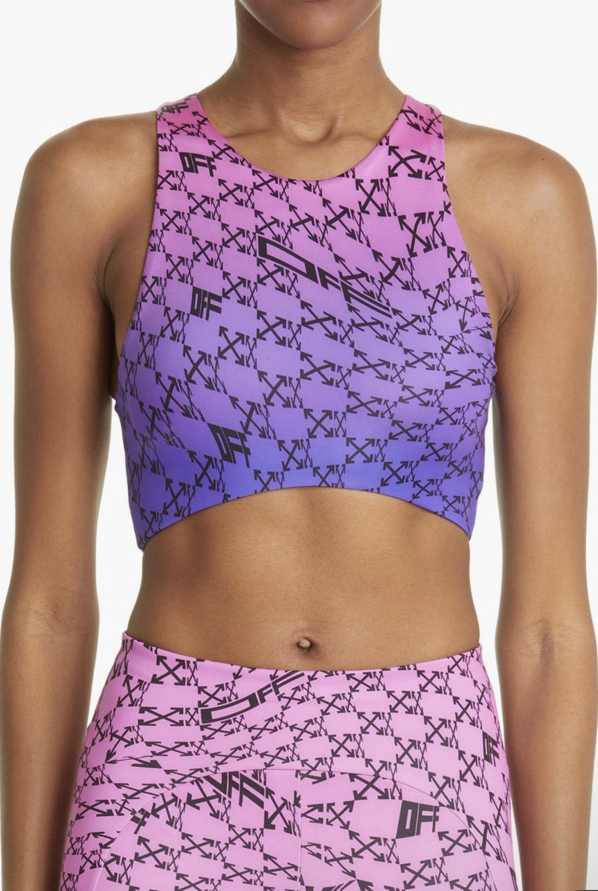 Off-White Monogram Sports Bra in Fuchsia Black size S