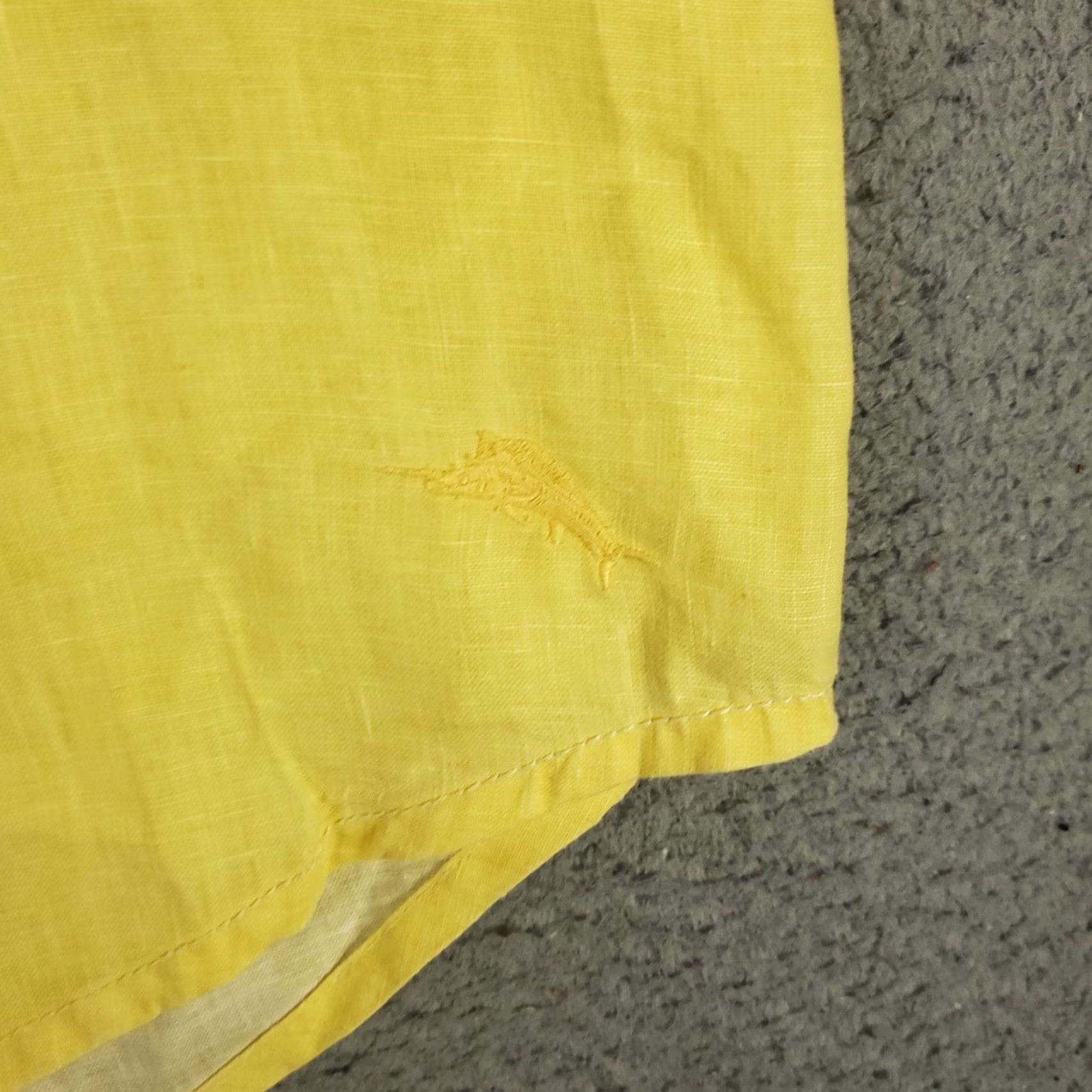 Tommy Bahama Tommy Bahama Shirt Mens 3XL Yellow Linen Button-Up Long Sleeve Size US XXL / EU 58 / 5 - 3 Thumbnail