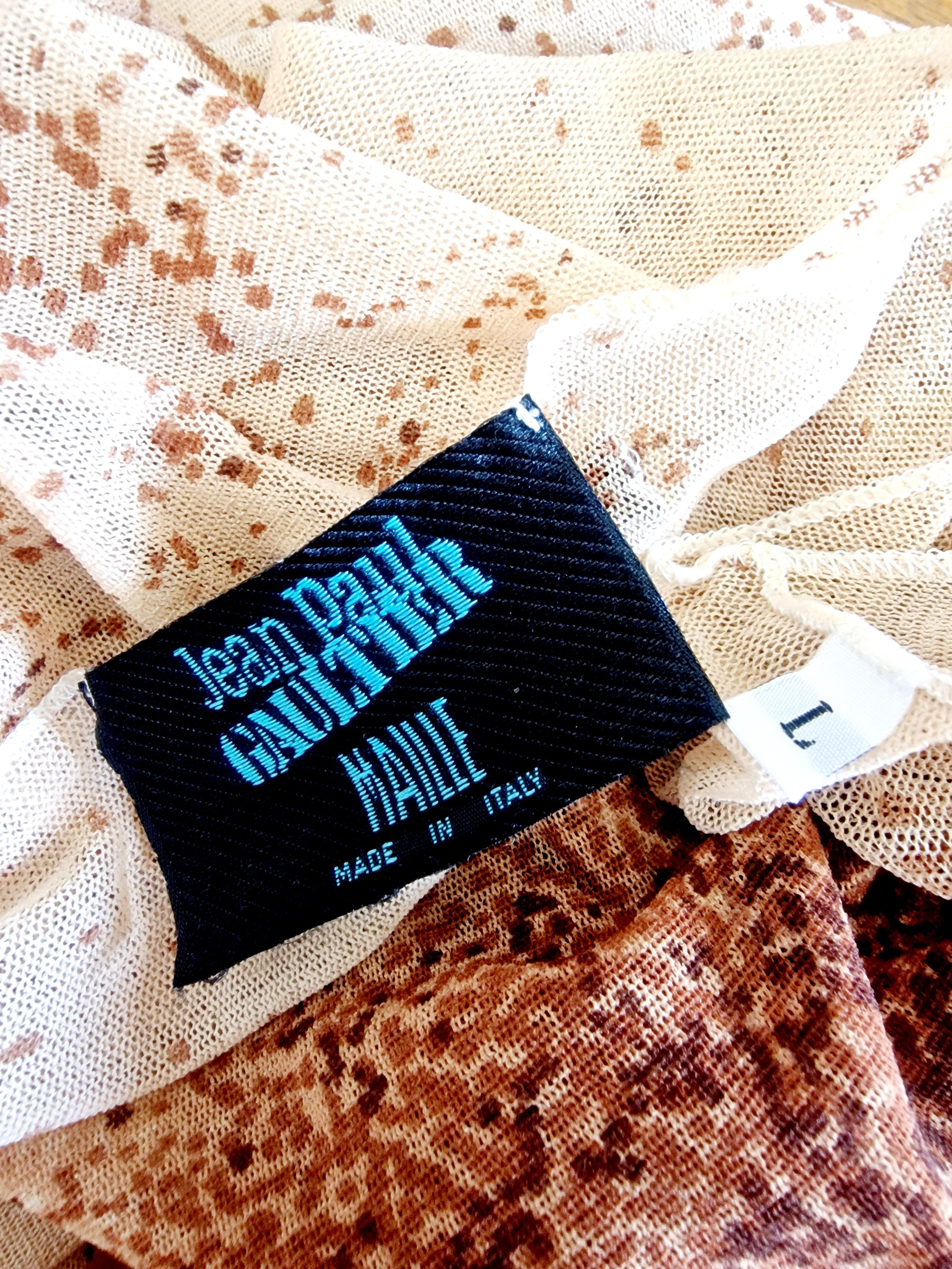 Jean Paul Gaultier Jean Paul Gaultier Sand Optical S/S 2025 Mesh Gown Dress Size L / US 10 / IT 46 - 12 Thumbnail