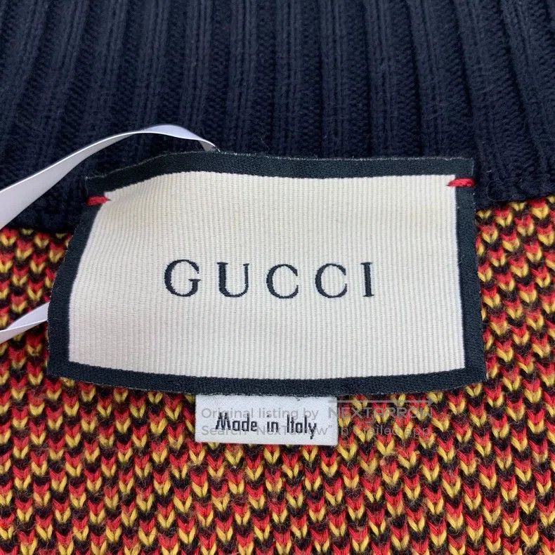 Gucci Gucci Colour-blocked logo jacquard full-print cotton stand Size US L / EU 52-54 / 3 - 5 Thumbnail