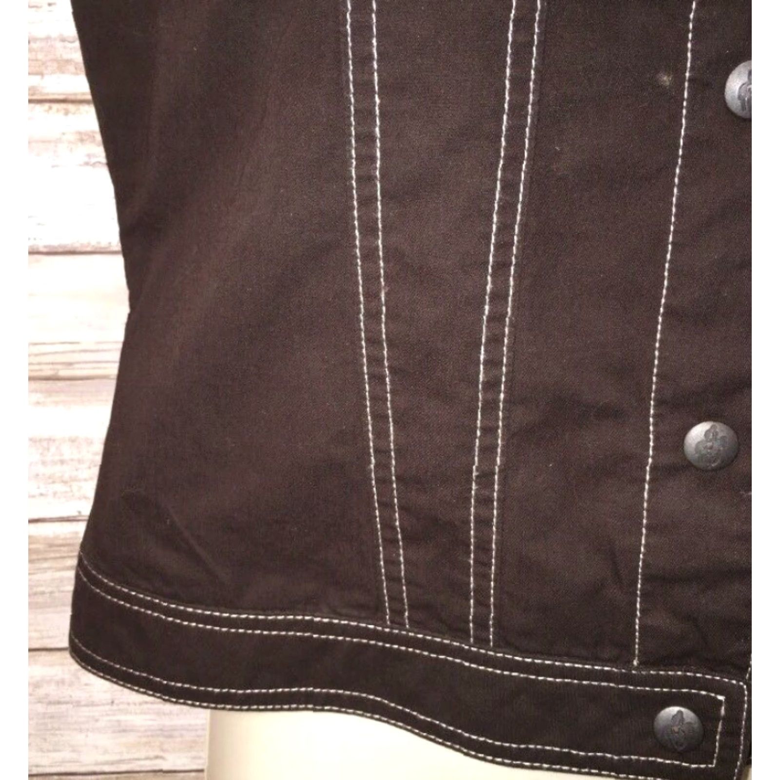 CO VINTAGE Outback Women's Brown Snap Button Front Vest Size Small Size S / US 4 / IT 40 - 3 Thumbnail
