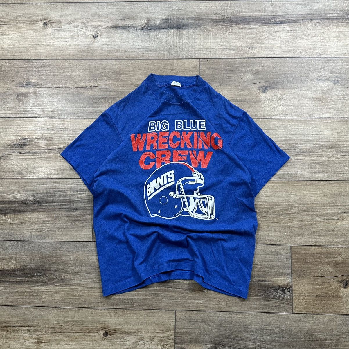 NFL Vintage 1980s Trench NFL New York Giants Graphic Tee Size US M / EU 48-50 / 2 - 1 Thumbnail