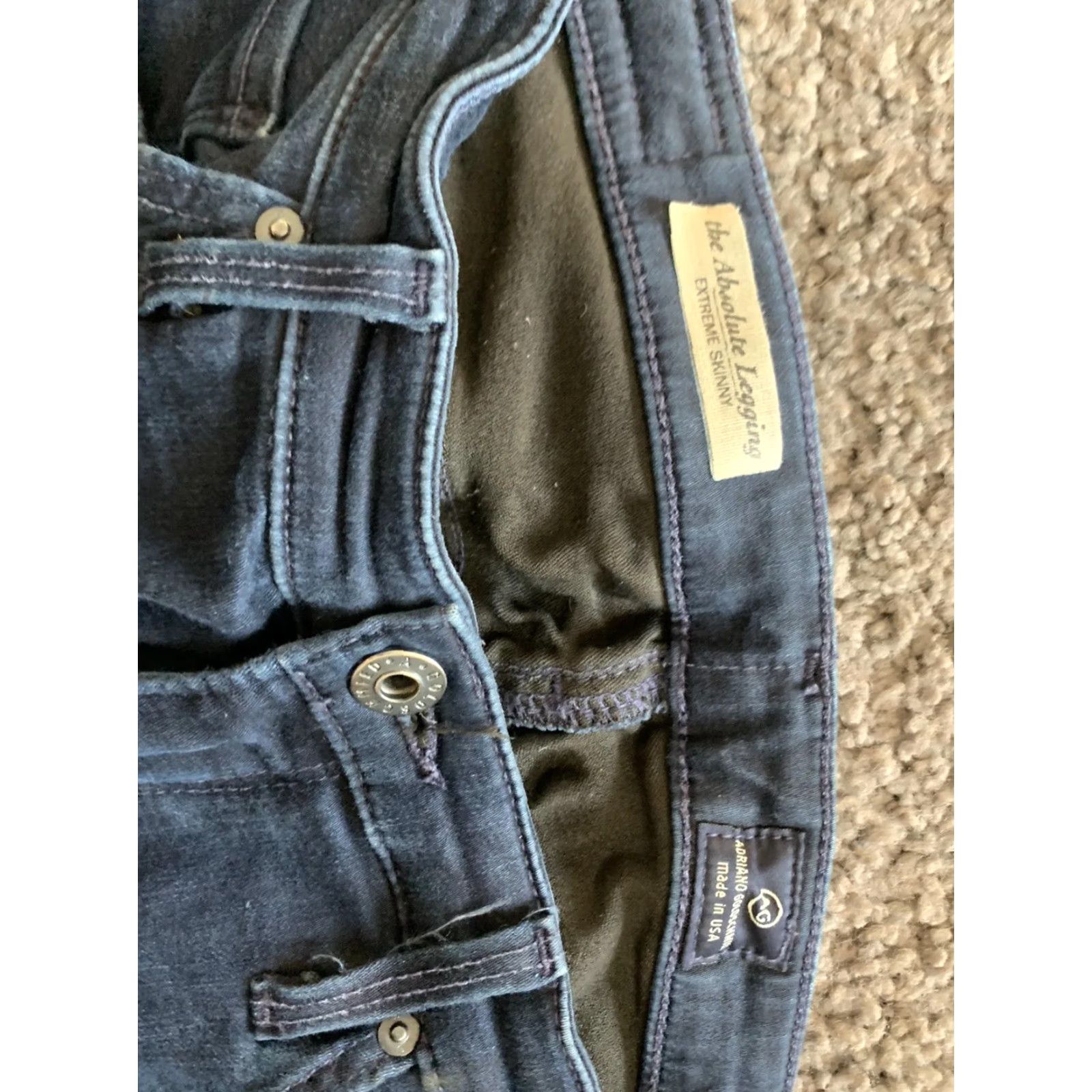 Vintage VINTAGE Adriano Goldschmied The Absolute Legging Extreme Skinny Jeans 28R Dark Wash Blue 28 Skinny Womens Jeans 31 in Inseam Hea... Size 28" / US 6 / IT 42 - 5 Thumbnail