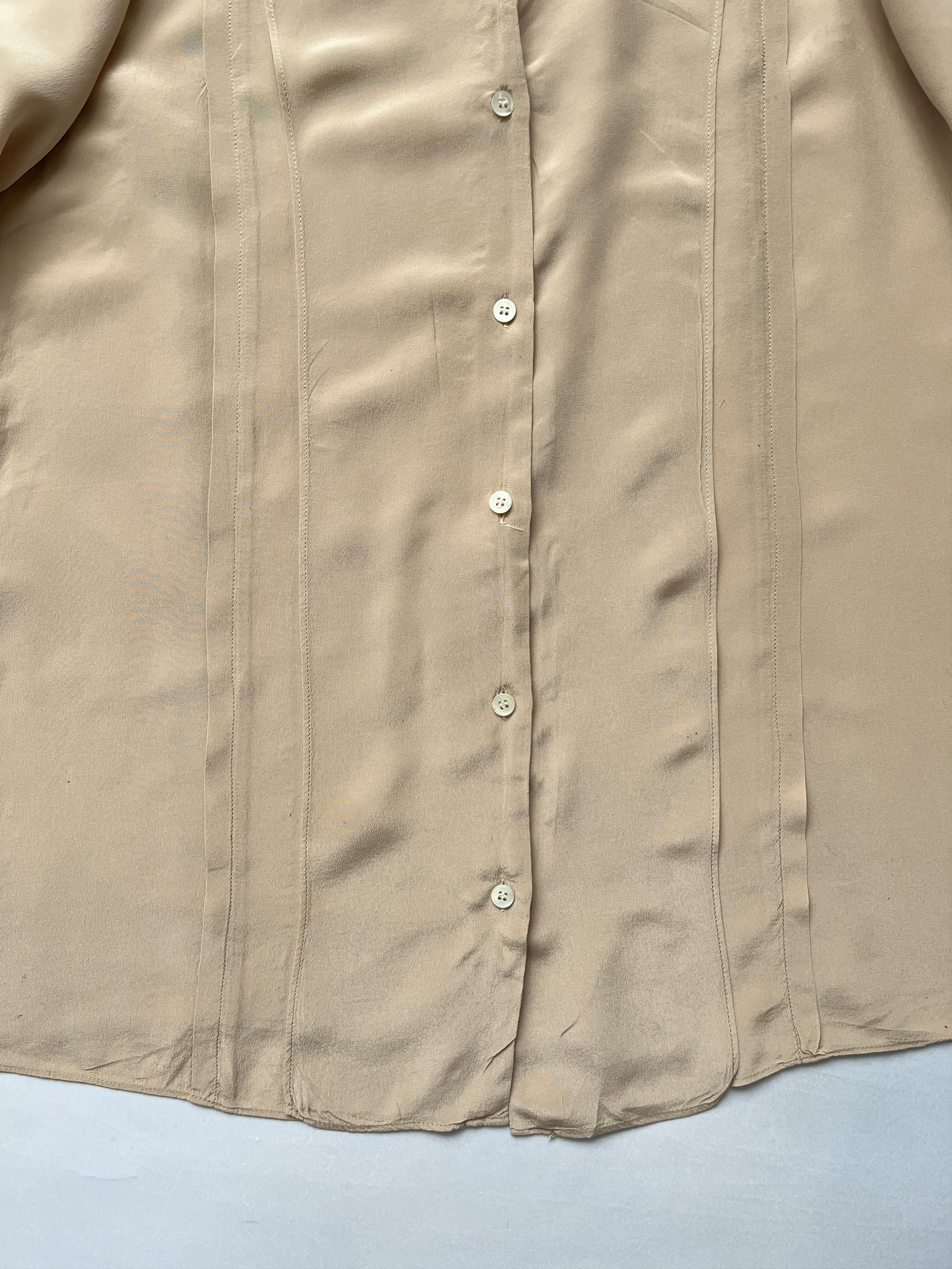 Miu Miu ⚡️QUICK SALE⚡️Miu Miu Beige Short Sleeve Button Up Blouse Size M / US 6-8 / IT 42-44 - 5 Thumbnail