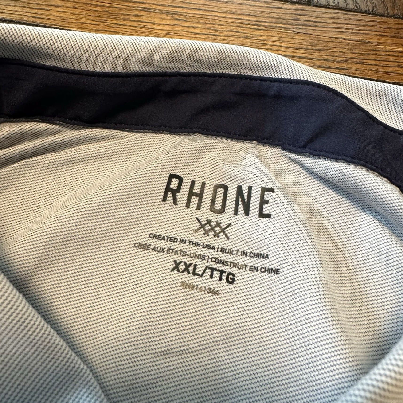 Rhone Rhone Commuter Polo Shirt Stretch Moisture Wicking Mens Size XXL Blue Micro Dot Polo Shirt Size US XXL / EU 58 / 5 - 5 Thumbnail