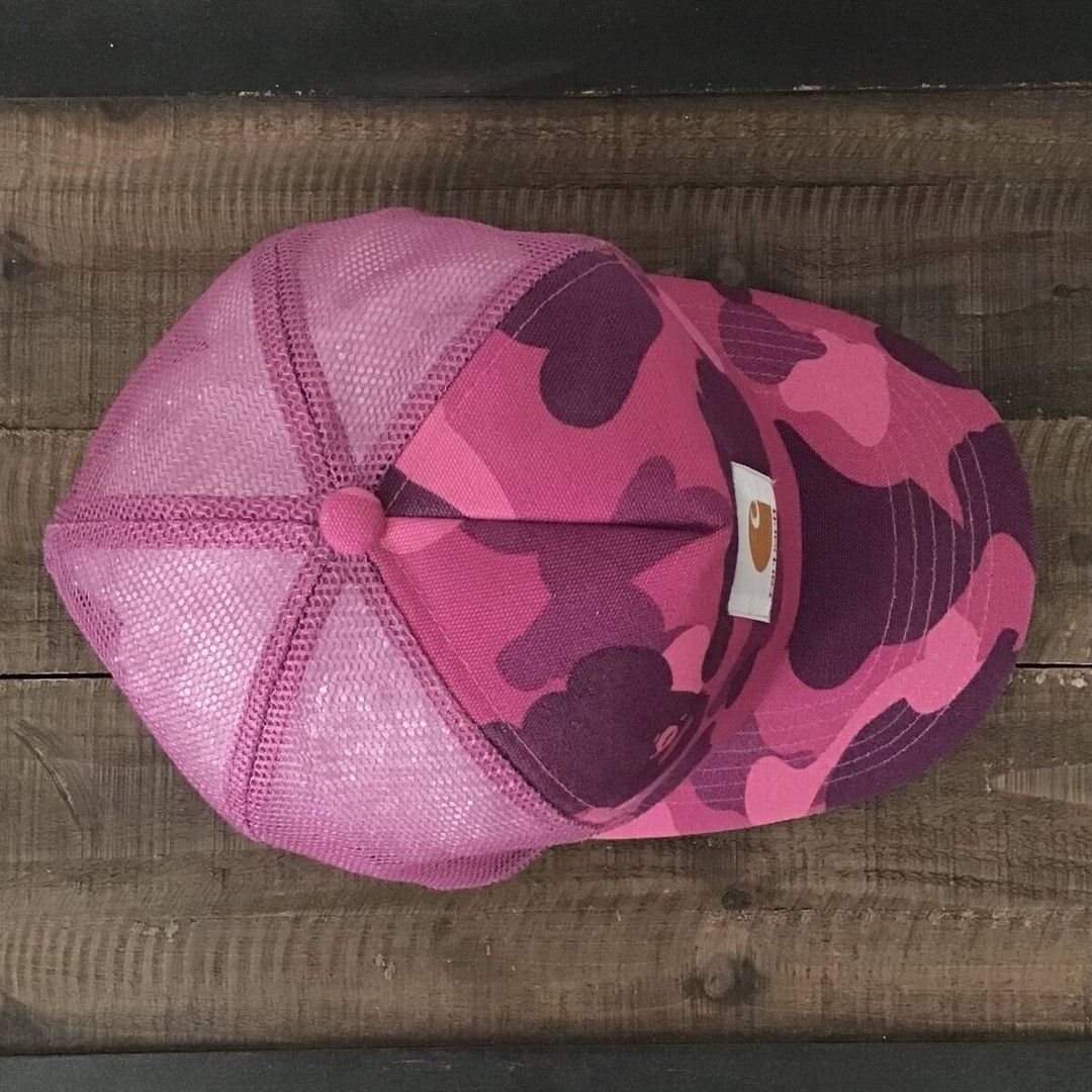 Bape × Carhartt × Nigo BAPE × Carhartt Tracker Hat Cap Purple Camo a bathing ape Size ONE SIZE - 6 Thumbnail