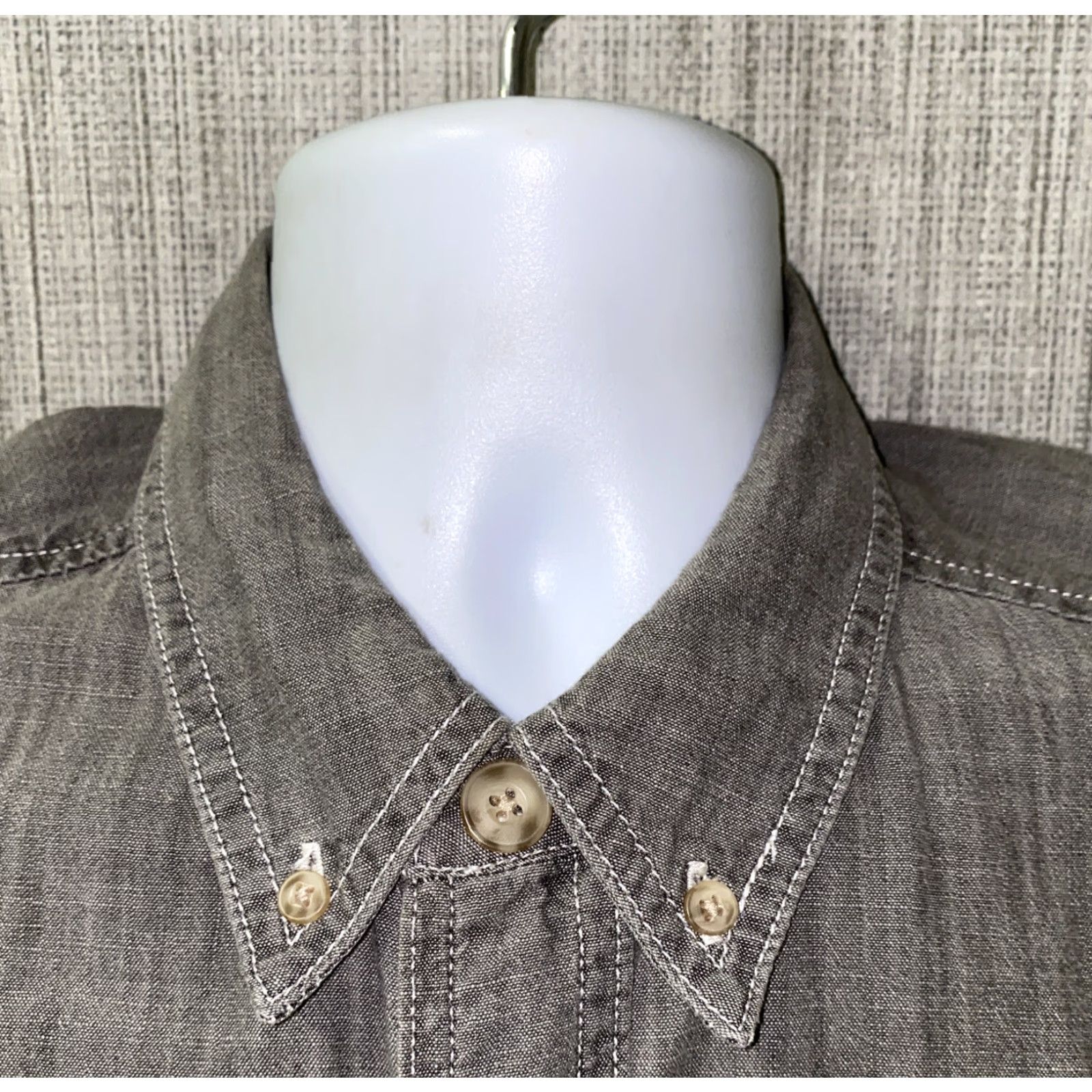 Duluth Trading Company Duluth Trading Co Shirt Men Gray Long Sleeve Button-Up Size M Size US M / EU 48-50 / 2 - 3 Thumbnail