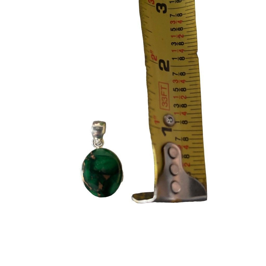 Other Handmade Green and Copper Malachite Peridot Pendant SS Size ONE SIZE - 3 Thumbnail
