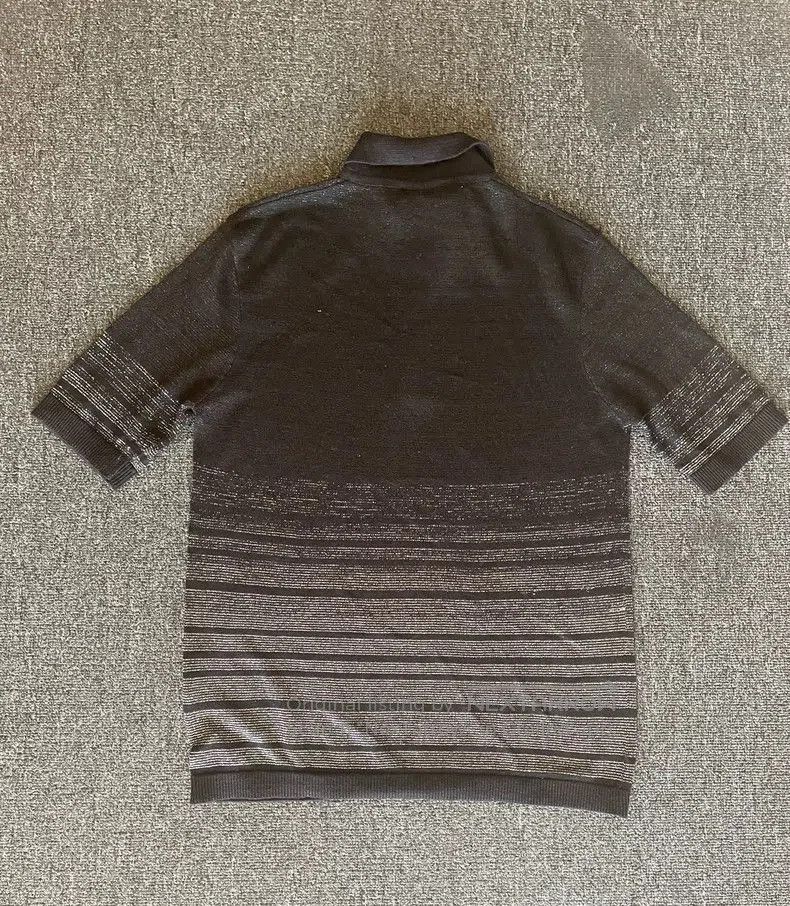 Saint Laurent Paris Saint Laurent Linen Striped Polo Shirt. Size US XS / EU 42 / 0 - 4 Thumbnail