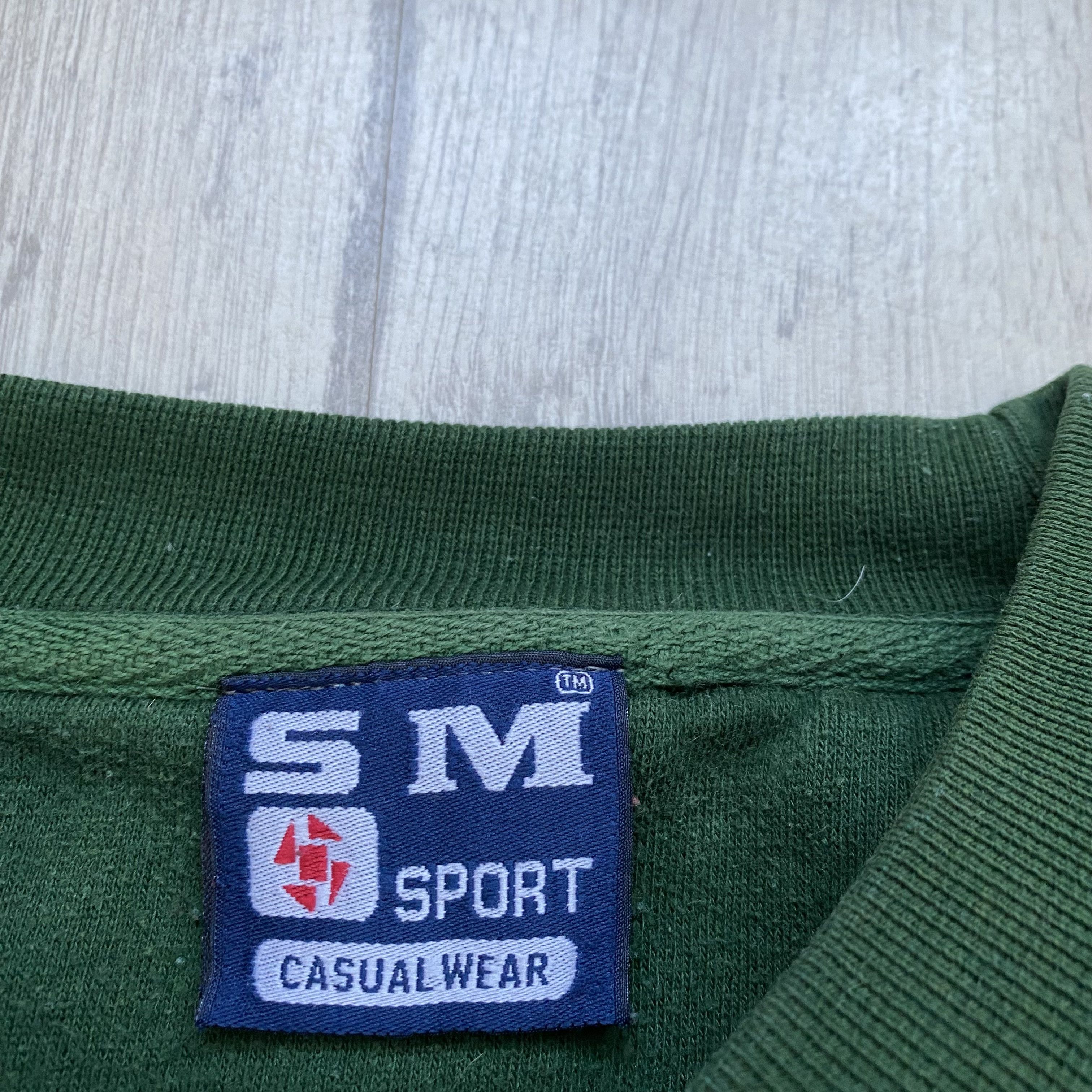 Hanes 🫑 Vintage 90s Blank Heavy Boxy sweatshirt green Y2K hoodie Size US M / EU 48-50 / 2 - 6 Thumbnail