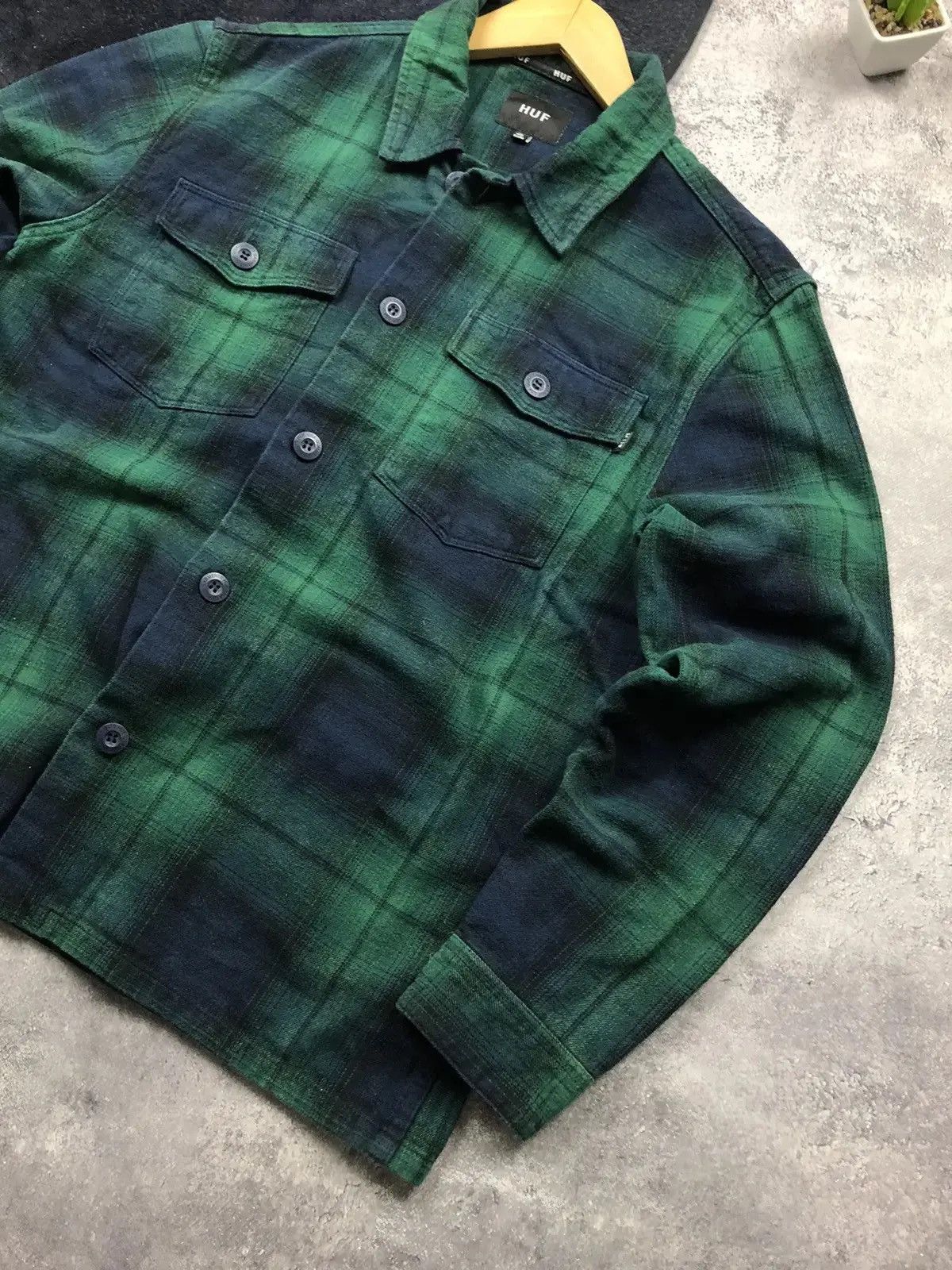 Huf HUF Worldwide Shirt Button Up Checkered Streetwear Big Logo Size US M / EU 48-50 / 2 - 2 Thumbnail